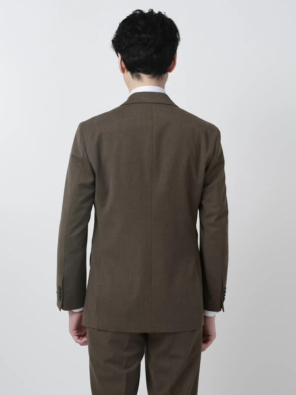 ジャケット/ウォッシャブル/ストレッチ/SMART MERINO/ミルドサキソニー/無地/CR03 ブラウン S