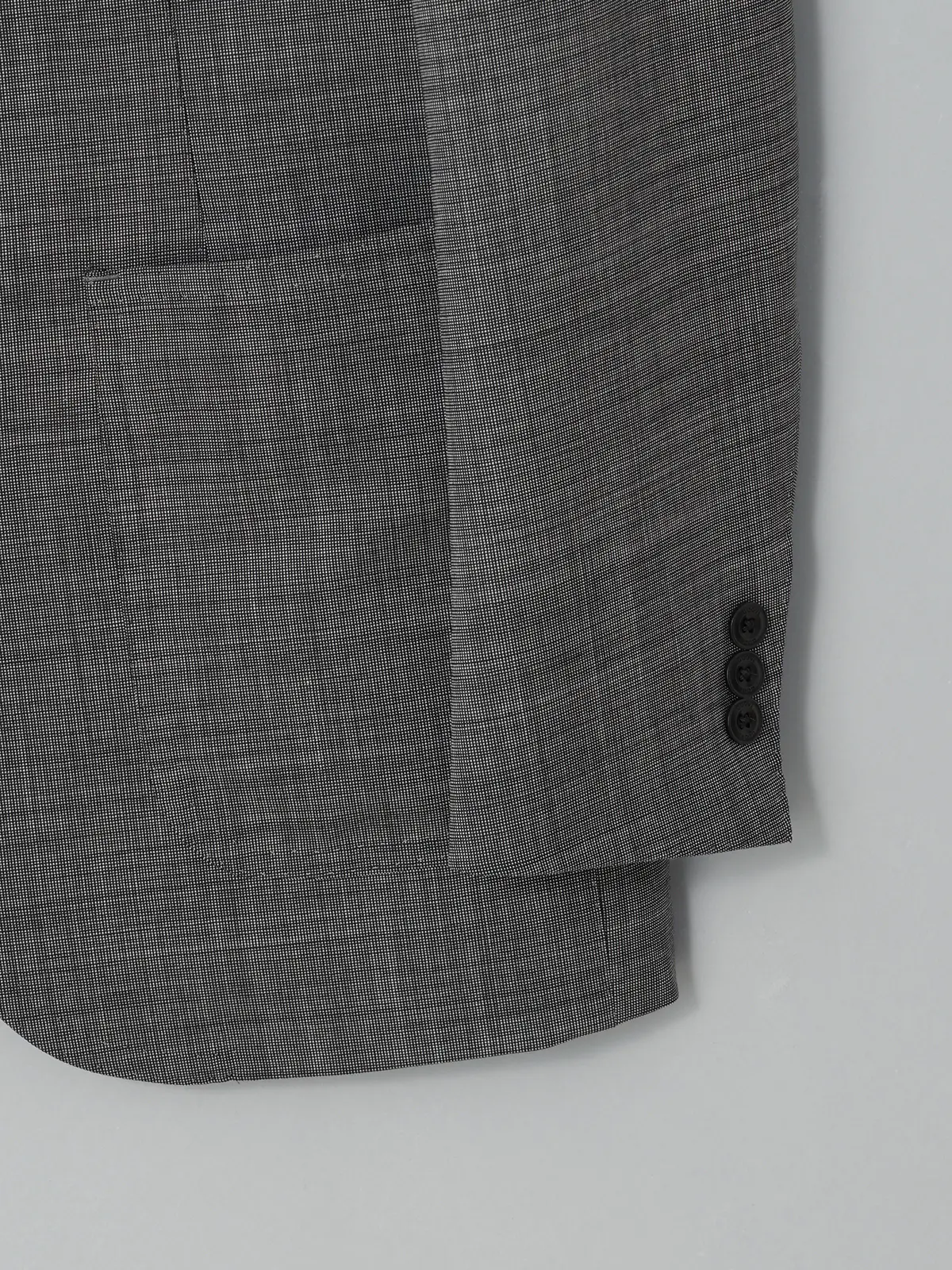 GOOVI／ジャケット／ウールモヘア／トロピカルシャンブレー／織柄 グレー 1