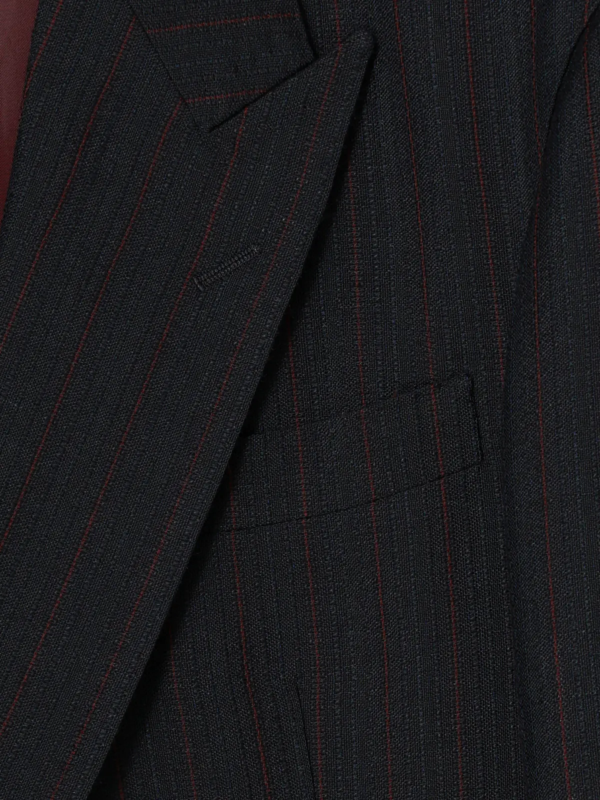 GOOVI／ダブルブレストジャケット／ウールモヘア／カラーストライプ ネイビー 1