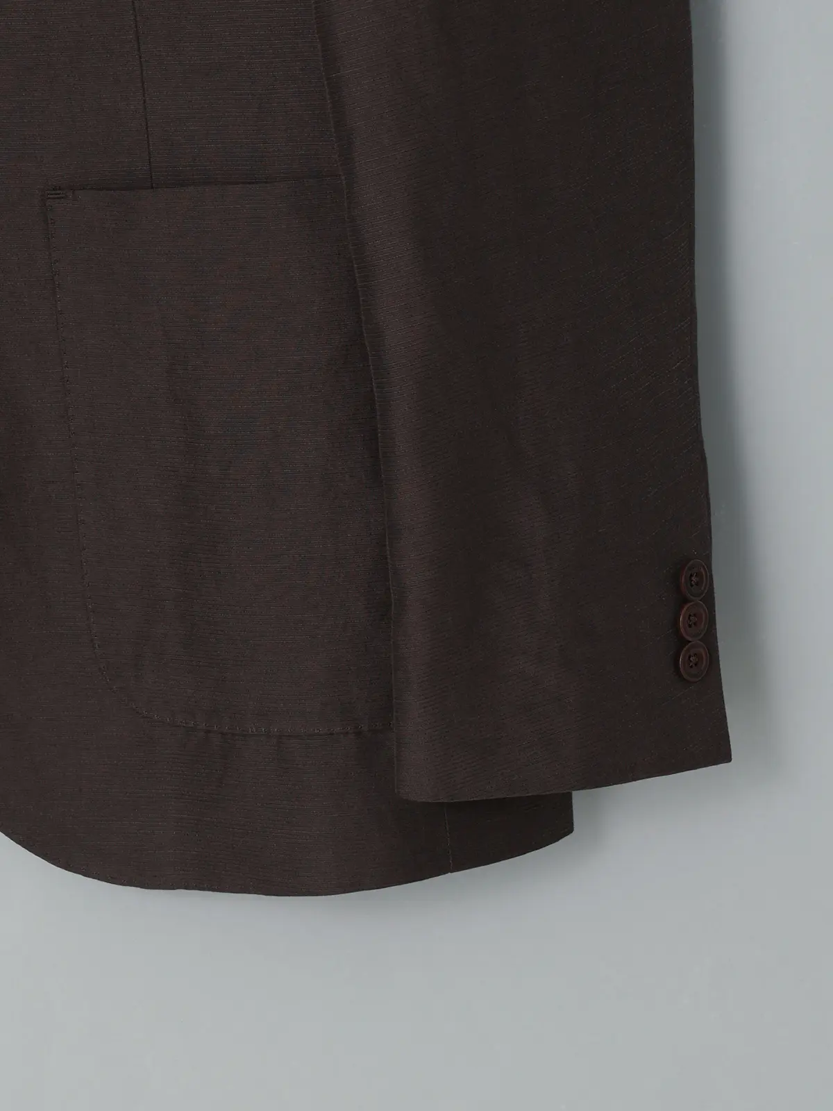 GOOVI／ジャケット／キュプラリネンコットングログラン／織柄 ブラウン 0