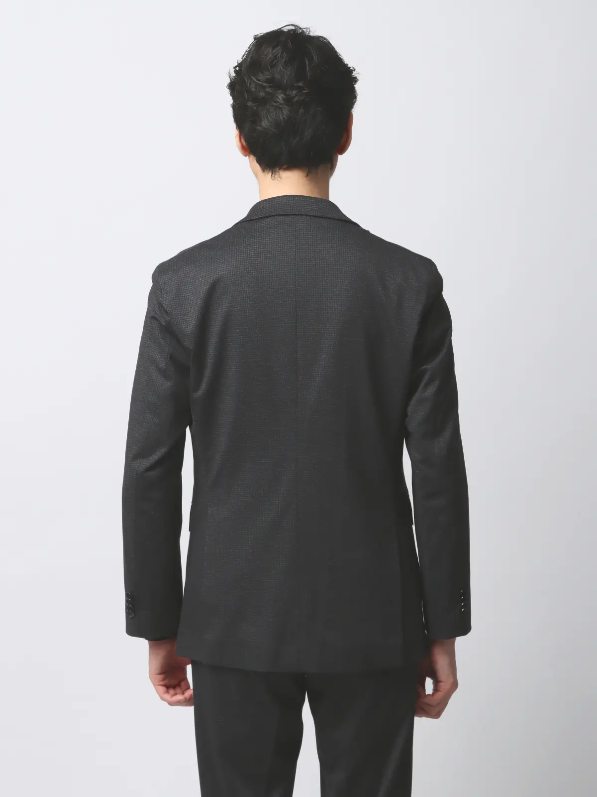 最高ジャケット／ウォッシャブル／NONIRON／ストレッチ／ハウンドトゥース／CB06 グレー系 S