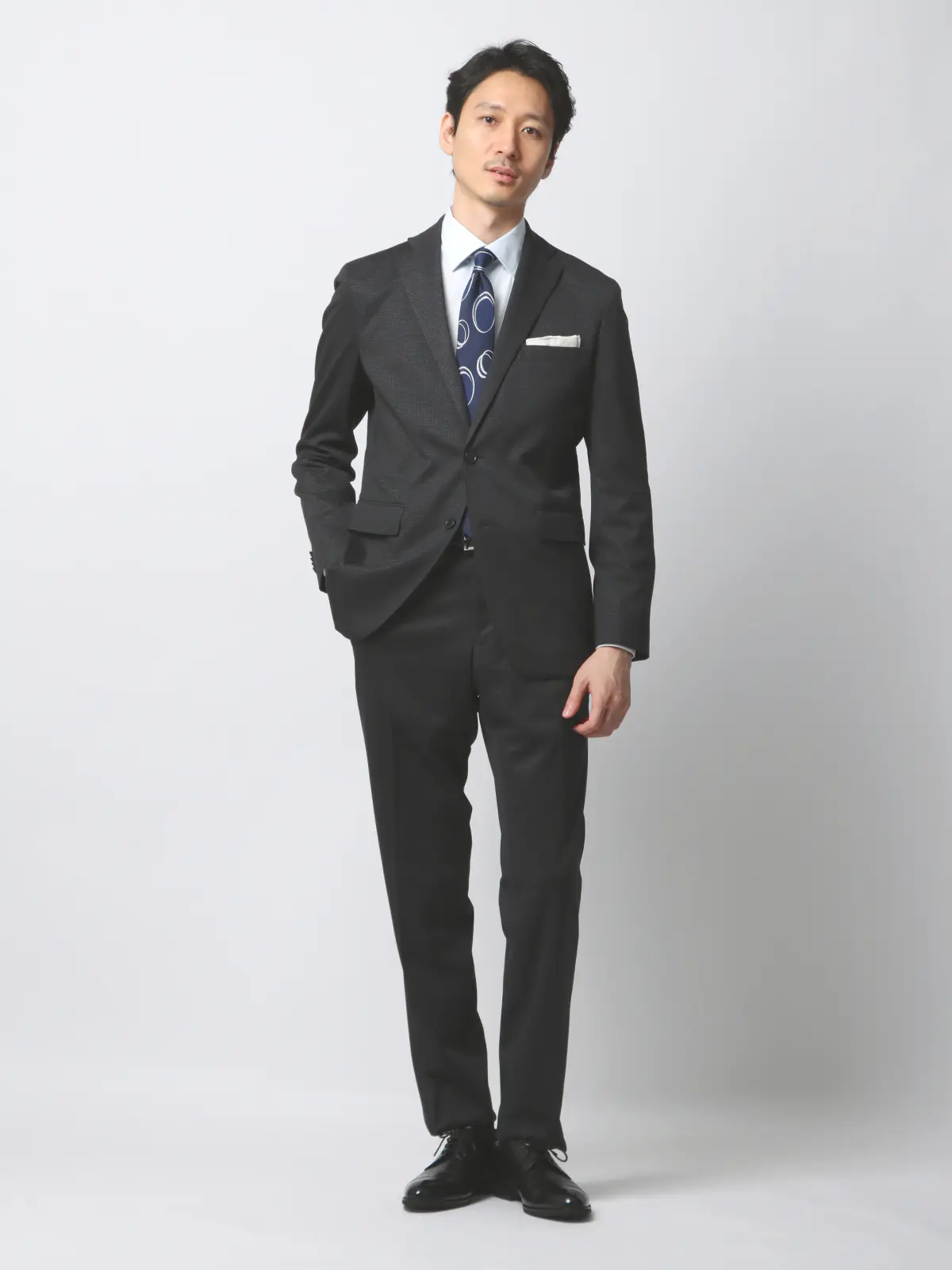 最高ジャケット／ウォッシャブル／NONIRON／ストレッチ／ハウンドトゥース／CB06 グレー系 S