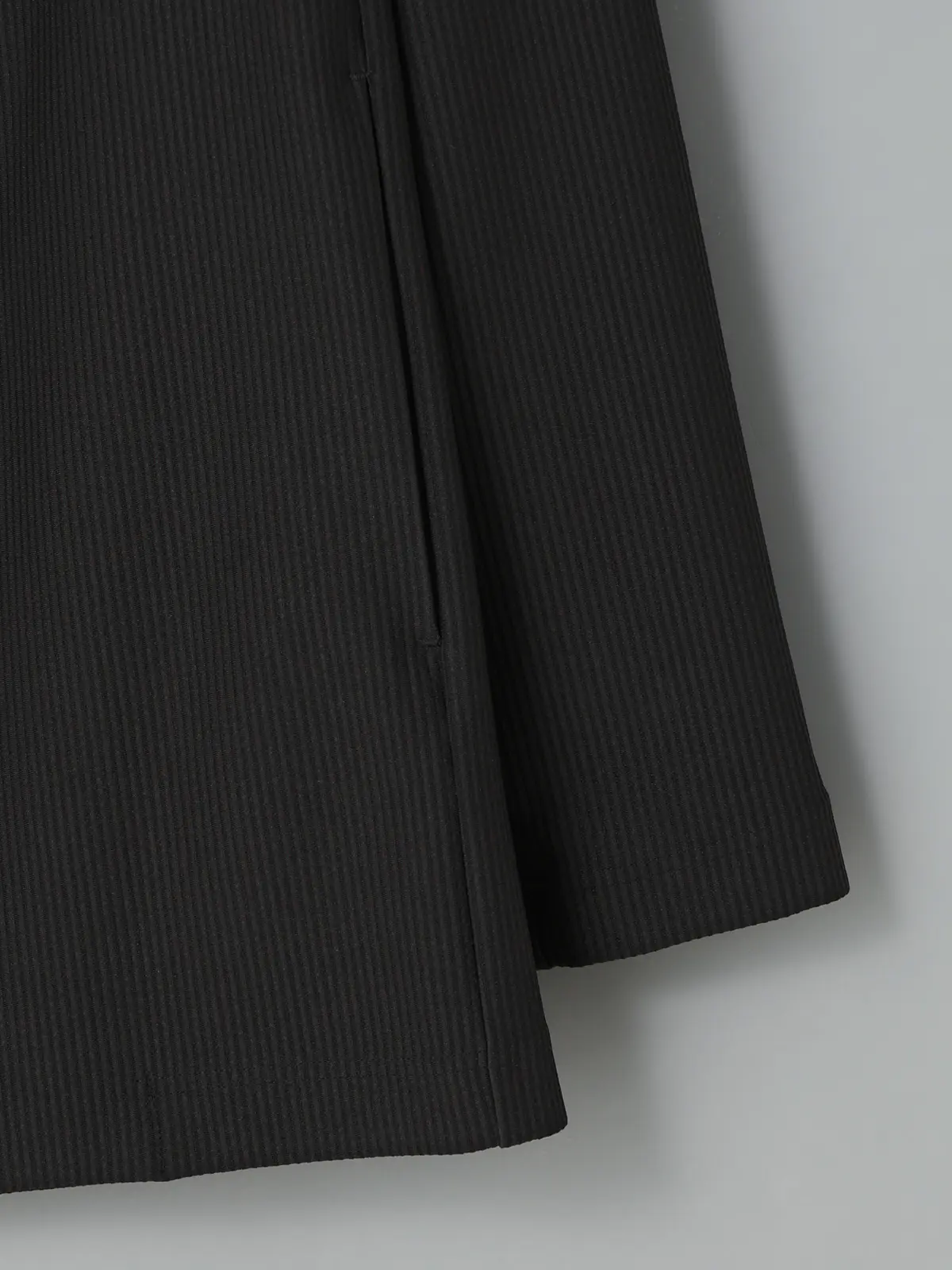 GOOVI／ダブルショールカラージャケット／ウォッシャブル／ストレッチ／トリコットシアサッカー ブラック 0