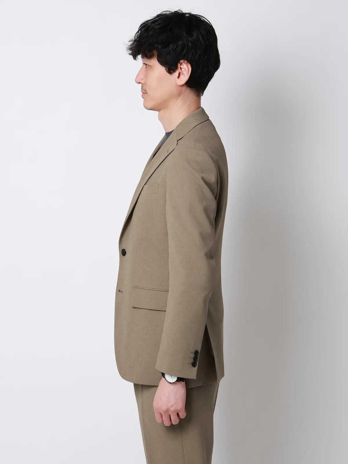 最高ジャケット／ウォッシャブル／ストレッチ／リネンライクポリエステル／CH28 ベージュ S