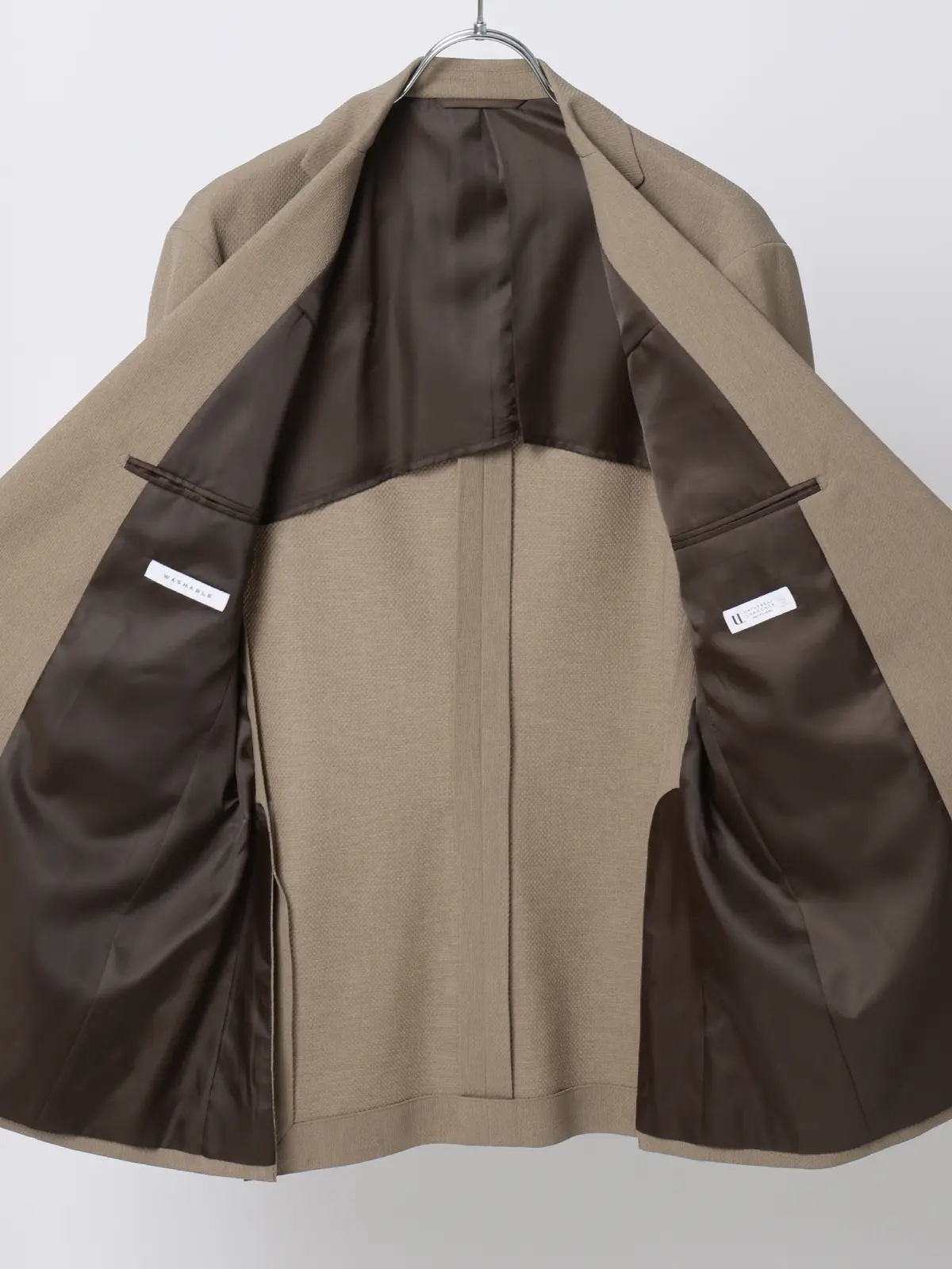 最高ジャケット／ウォッシャブル／ストレッチ／リネンライクポリエステル／CH28 ベージュ S