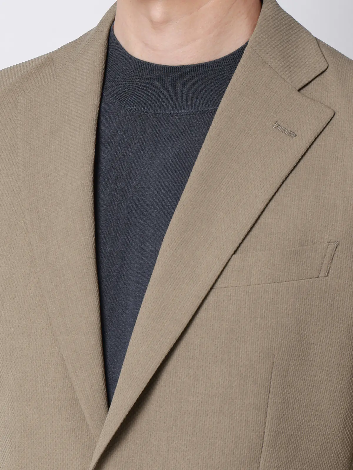 最高ジャケット／ウォッシャブル／ストレッチ／リネンライクポリエステル／CH28 ベージュ S