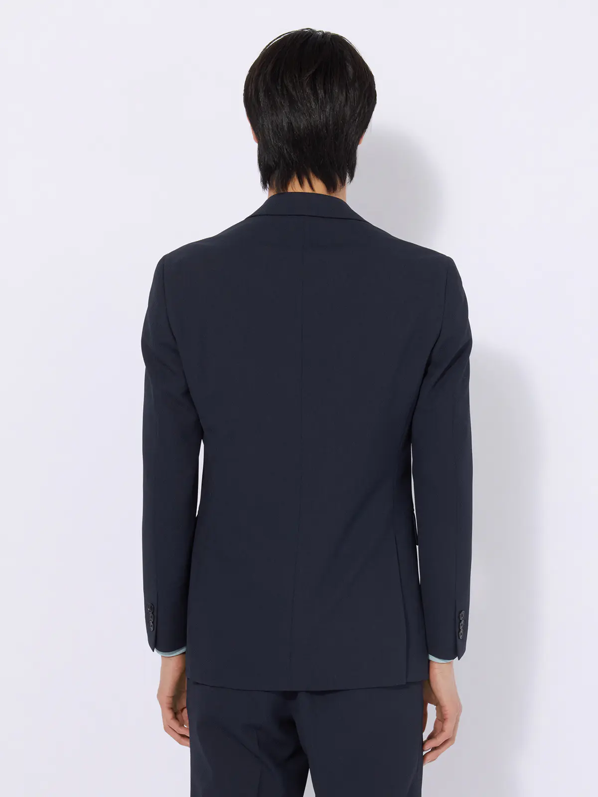 最高ジャケット／ウォッシャブル／ストレッチ／リネンライクポリエステル／CH28 ネイビー S