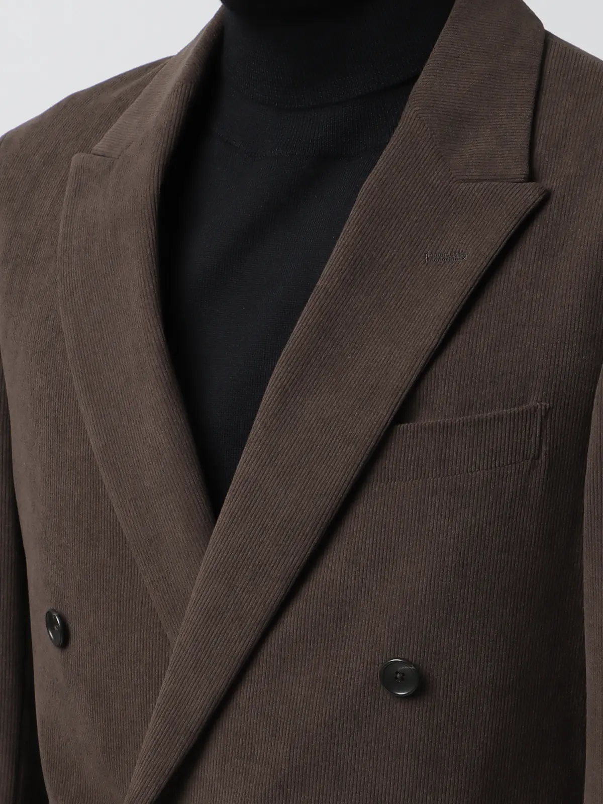 スマみえジャケット/ダブルブレスト/ウォッシャブル/CROSS MOVA/コーデュロイ/SL04 ブラウン SS