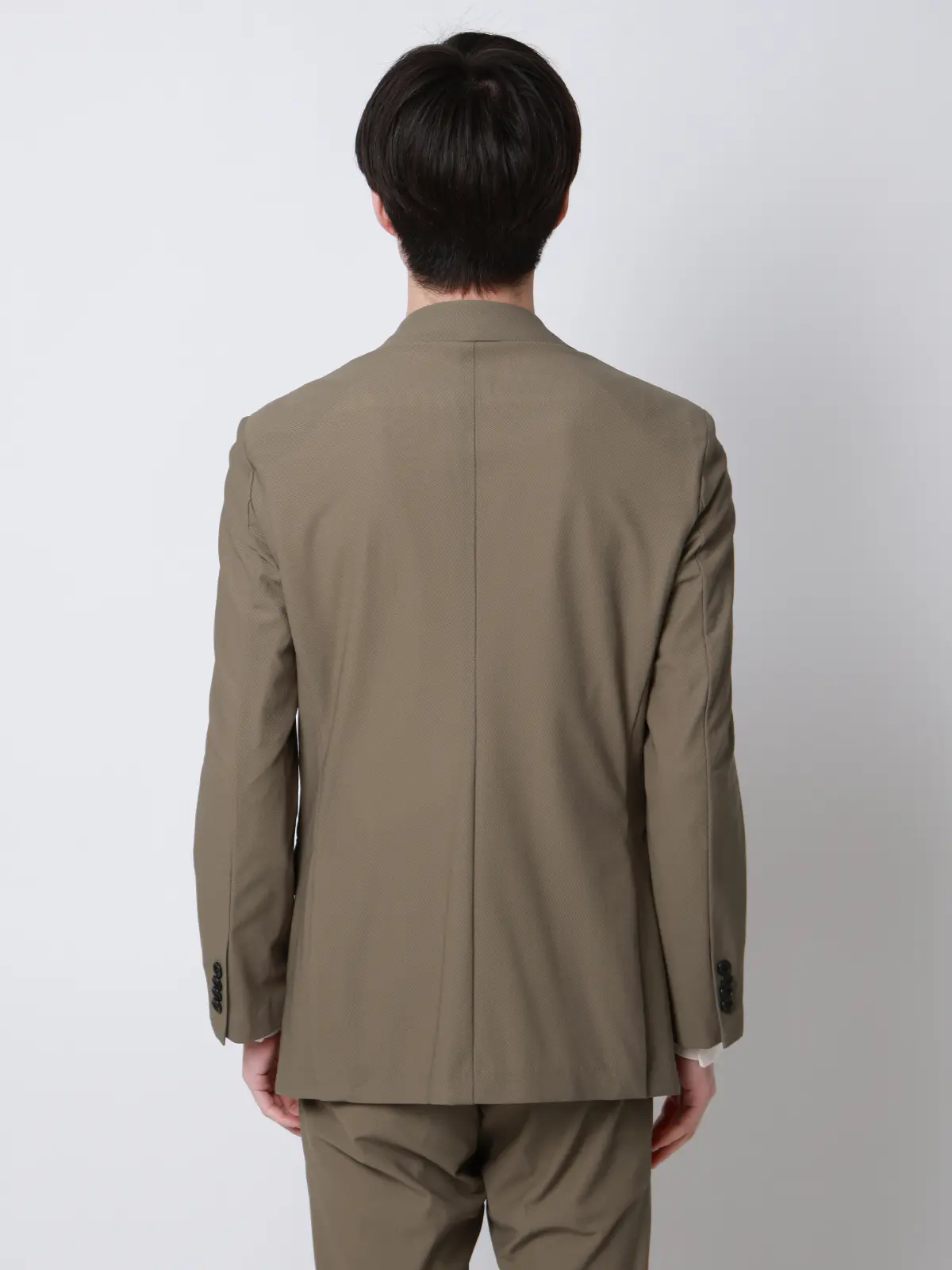 SMACTIVE COOL／ジャケット／ウォッシャブル／トリコットジャージー／織柄／SL02 Lブラウン S