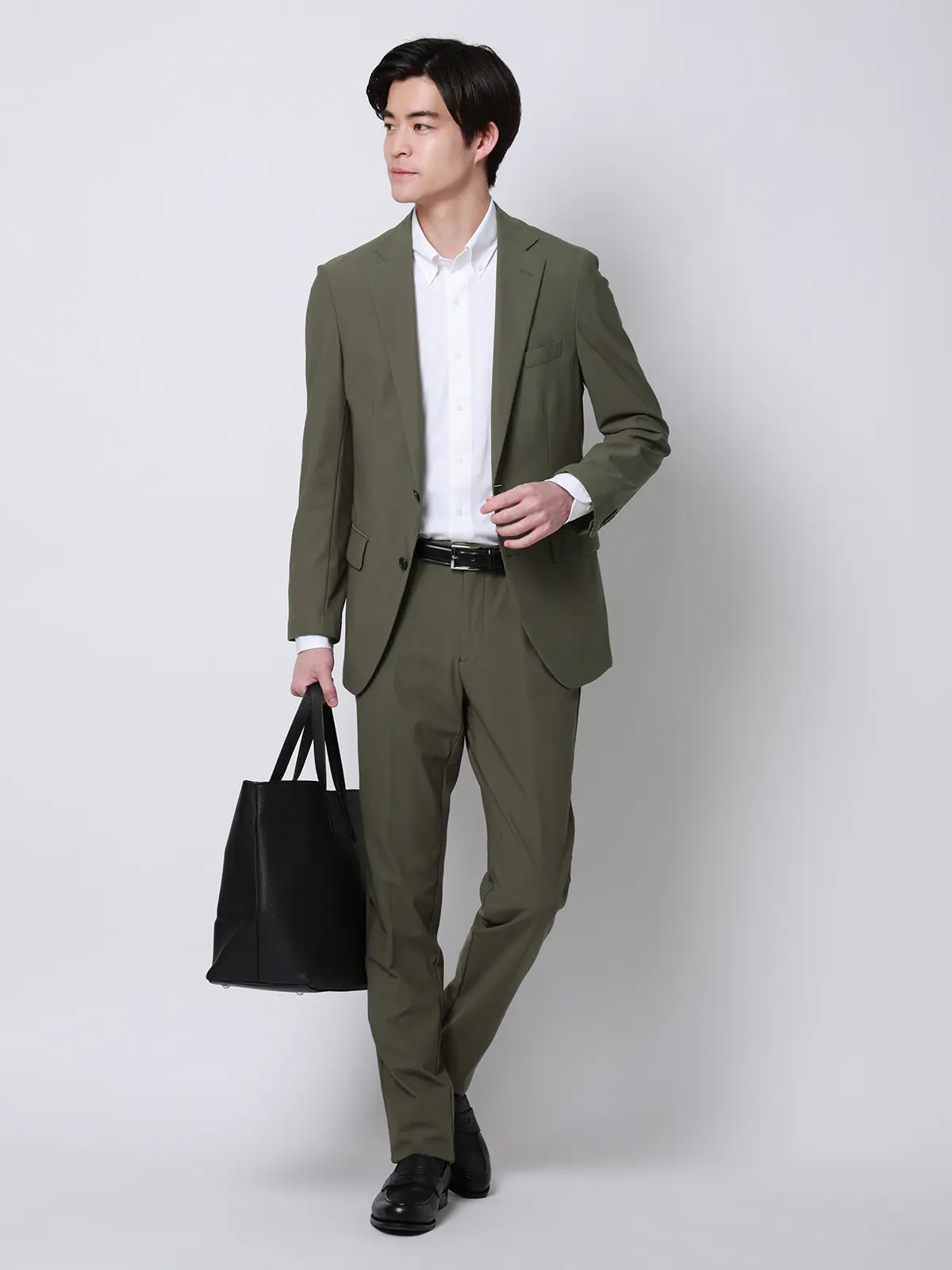 SMACTIVE COOL／ジャケット／ウォッシャブル／トリコットジャージー／織柄／SL02 カーキ S