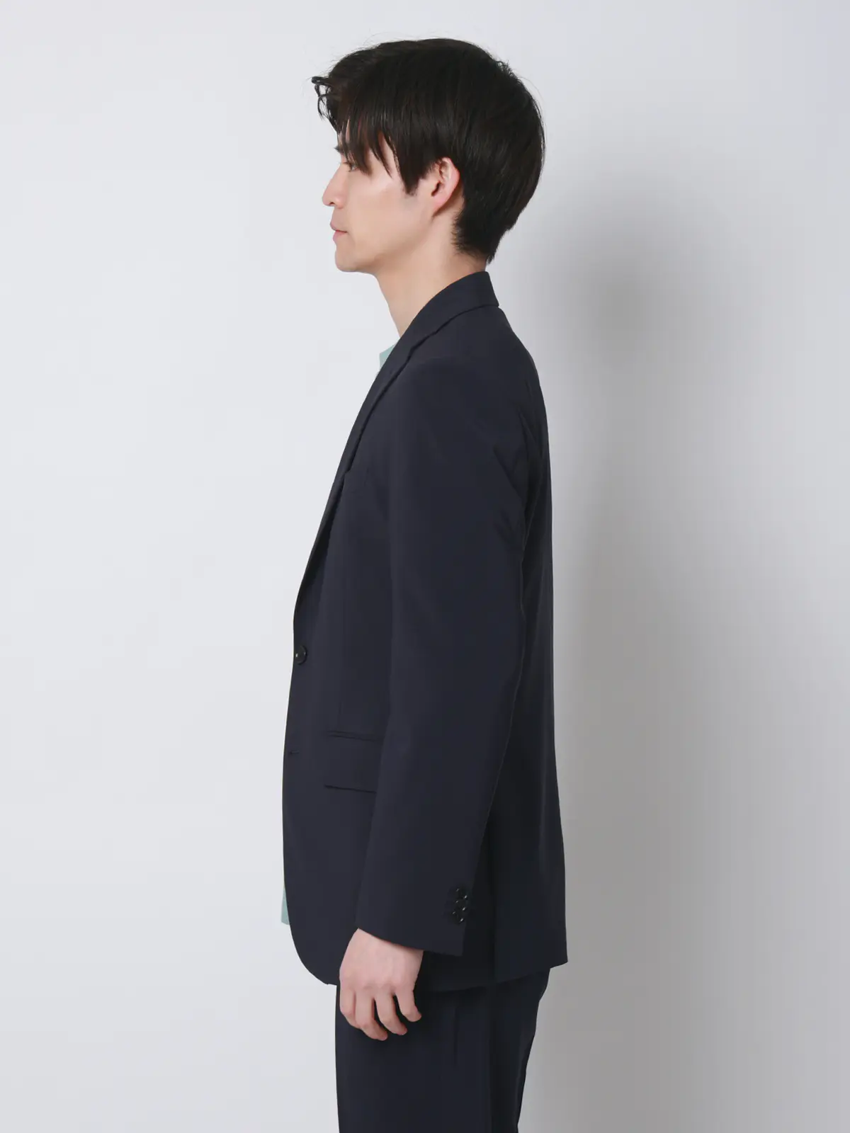 涼しい最高ジャケット／ウォッシャブル／ストレッチ／接触冷感／無地／CH28 ネイビー WideLL