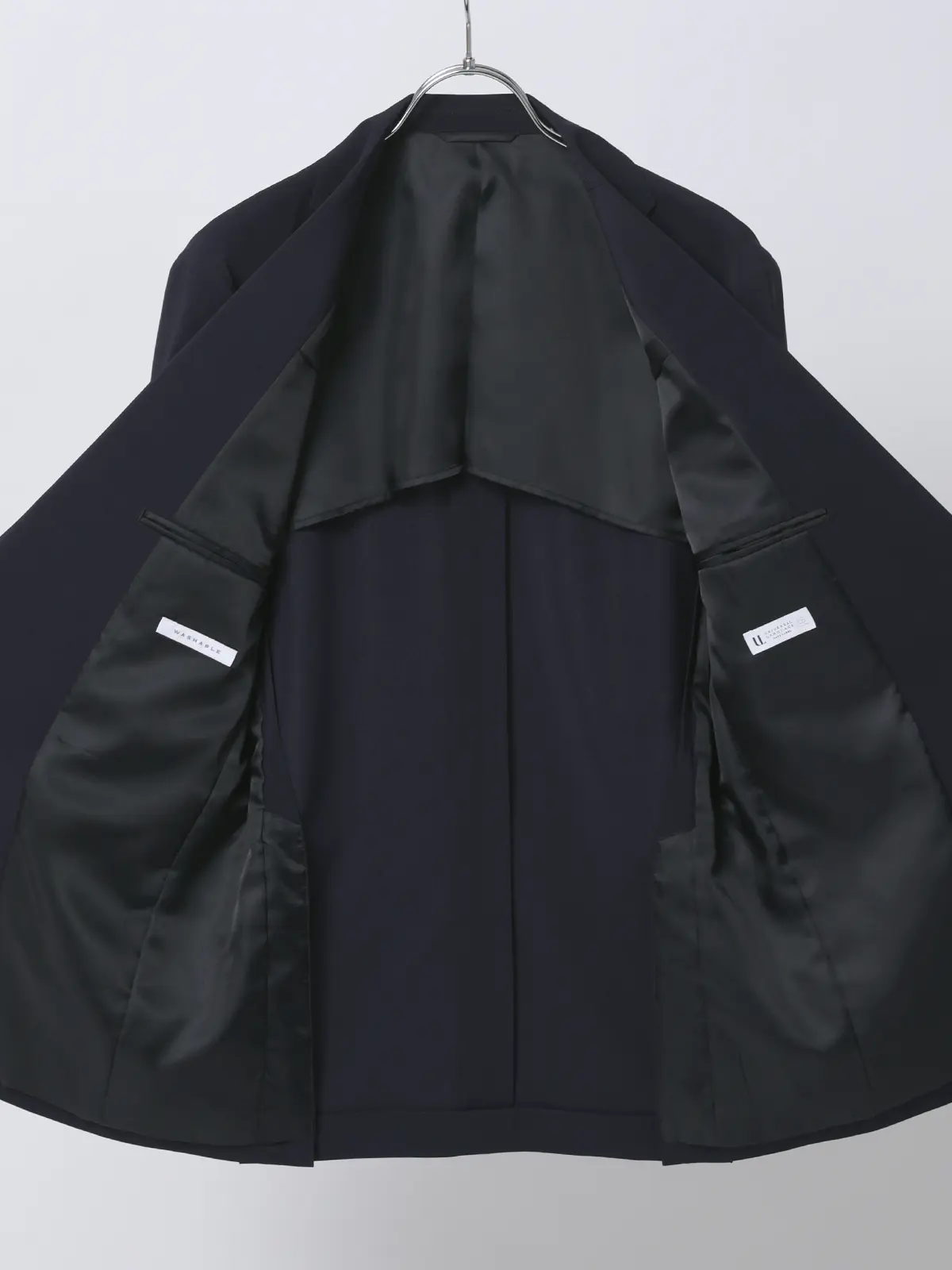 涼しい最高ジャケット／ウォッシャブル／ストレッチ／接触冷感／無地／CH28 ネイビー WideLL