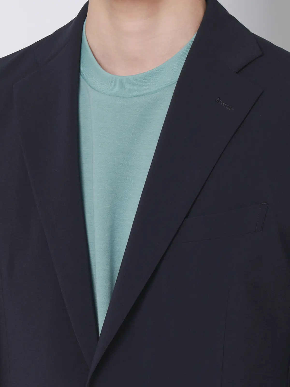 涼しい最高ジャケット／ウォッシャブル／ストレッチ／接触冷感／無地／CH28 ネイビー WideLL