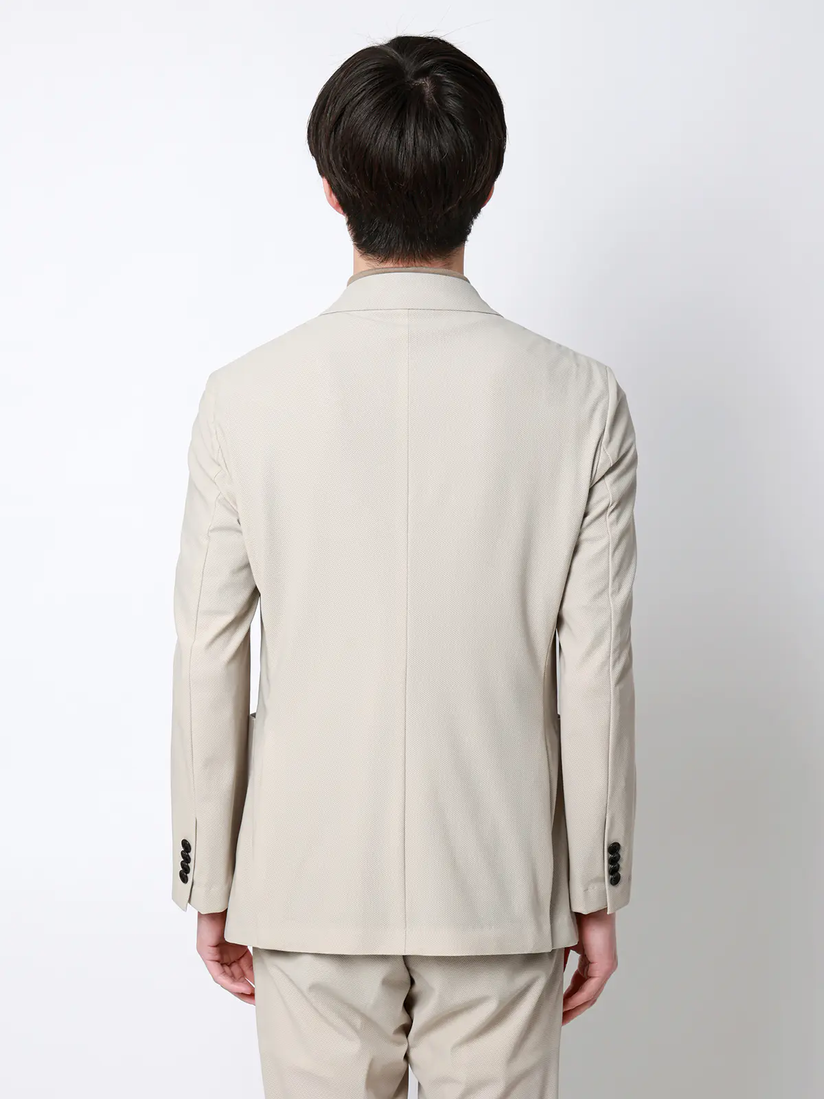 SMACTIVE COOL／ダブルブレストジャケット／ウォッシャブル／トリコットジャージー／SL04 ベージュ S