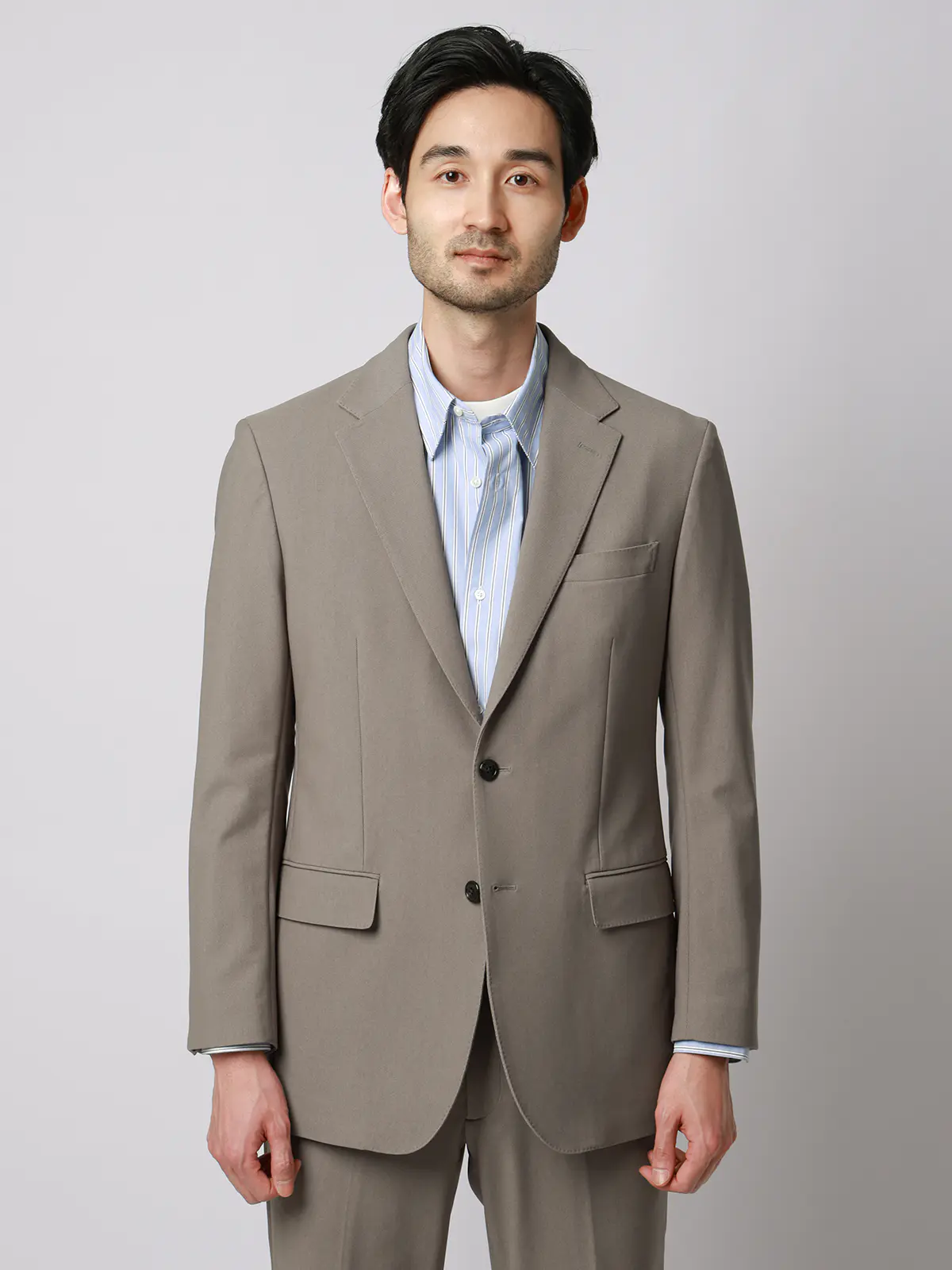 ジャケット/ウォッシャブル/ストレッチ/トリコットジャージー/無地/CR03 ベージュ S