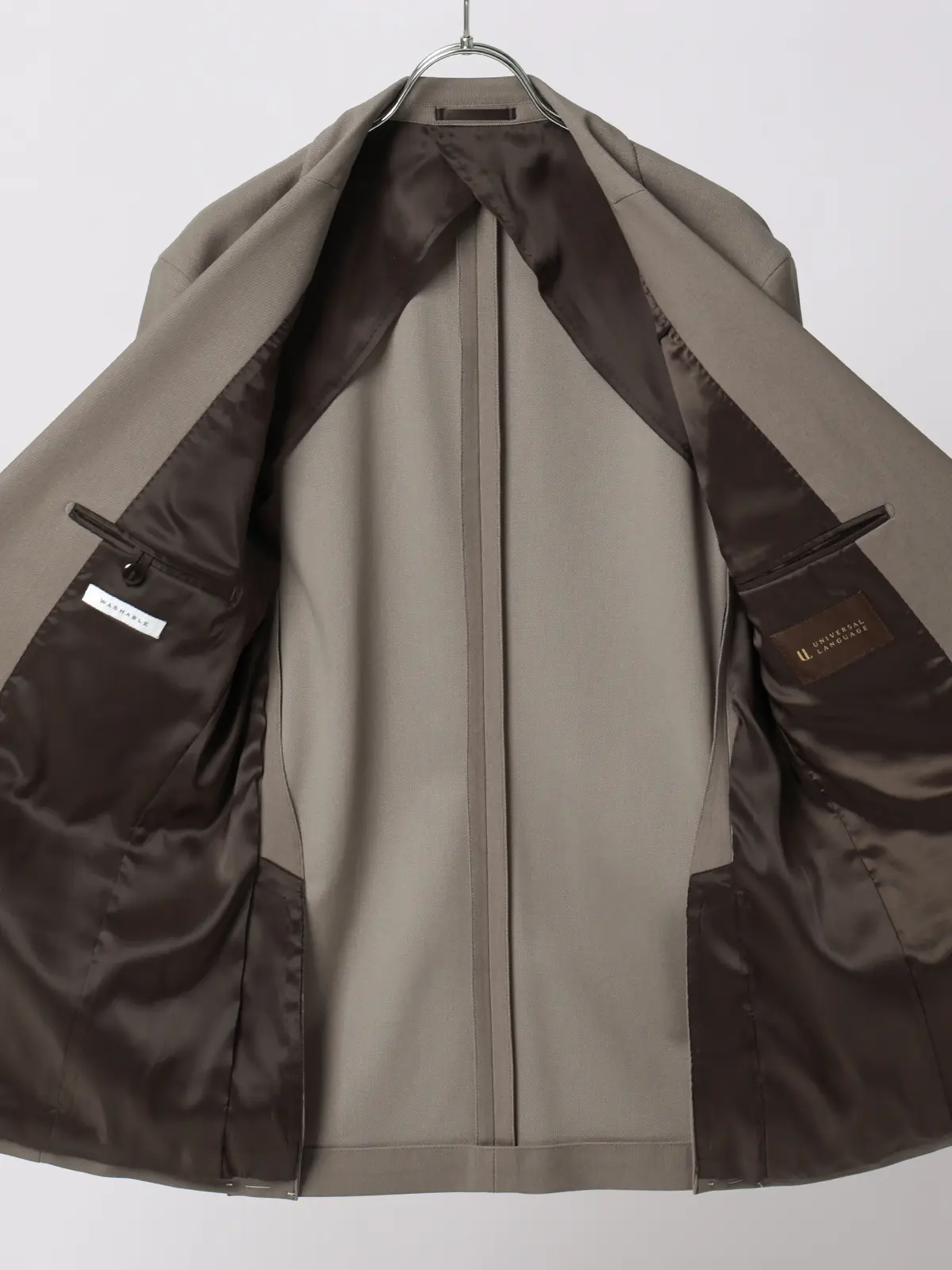 ジャケット/ウォッシャブル/ストレッチ/トリコットジャージー/無地/CR03 ベージュ S