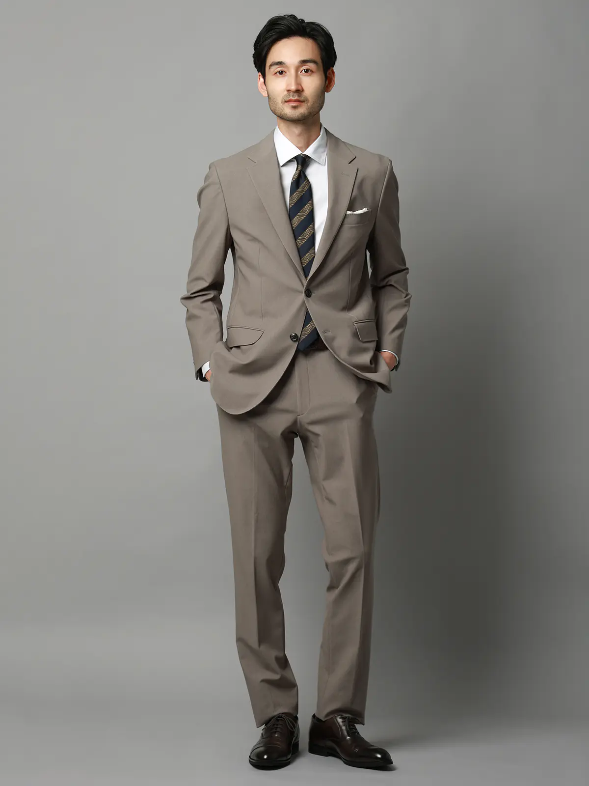 ジャケット/ウォッシャブル/ストレッチ/トリコットジャージー/無地/CR03 ベージュ S