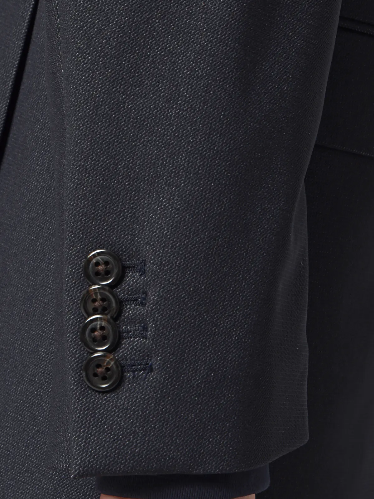 ジャケット／ウォッシャブル／ストレッチ／トリコットジャージー／無地／CR03 ネイビー S