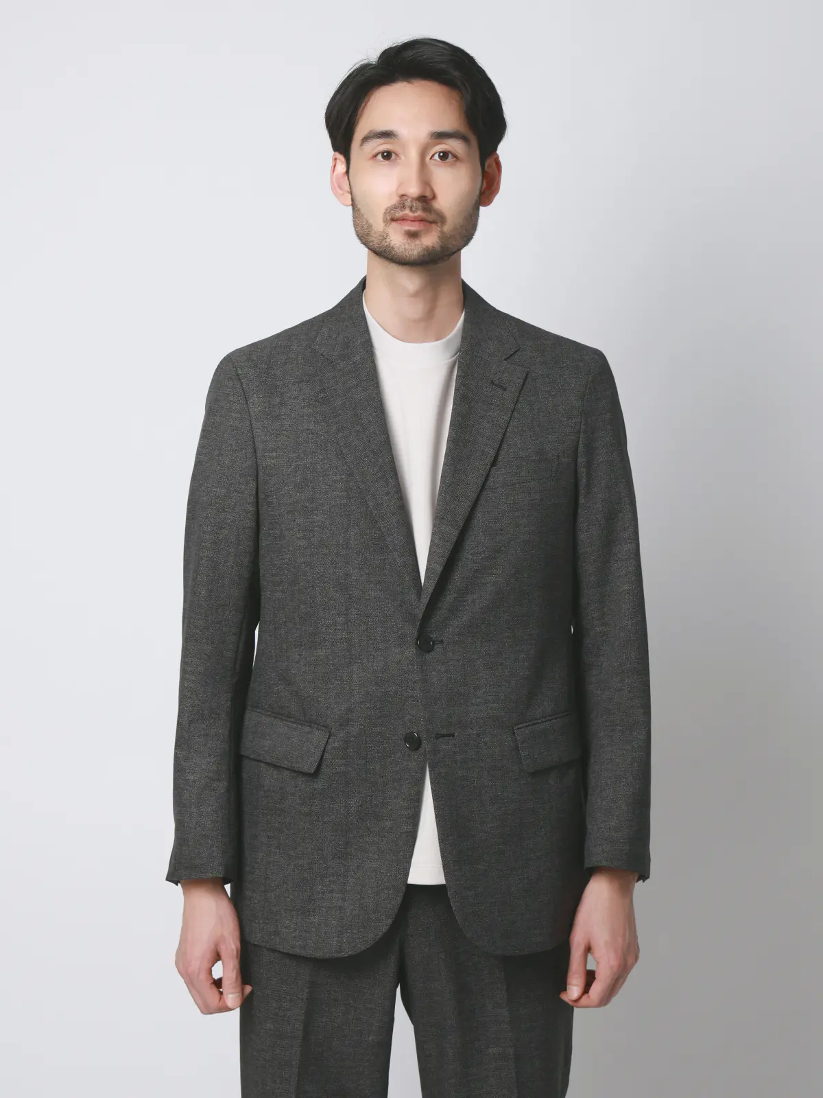 ジャケット／ウォッシャブル／ストレッチ／接触冷感／COOL DOTS／織柄／CR04 グレー S