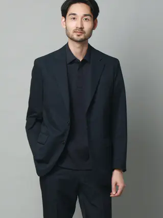 ジャケット／ウォッシャブル／ストレッチ／接触冷感／COOL DOTS／織柄／CR04