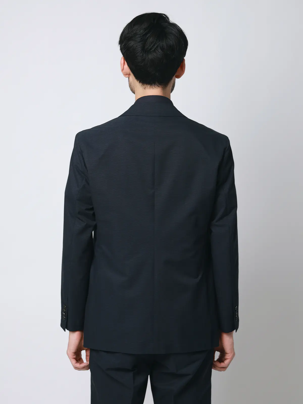 ジャケット／ウォッシャブル／ストレッチ／接触冷感／COOL DOTS／織柄／CR04 ネイビー S