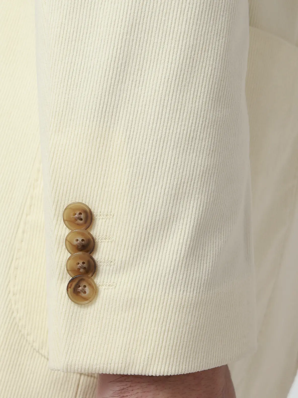 ジャケット／ウォッシャブル／ストレッチ／トリコットコーデュロイ／無地／CR03 オフホワイト S