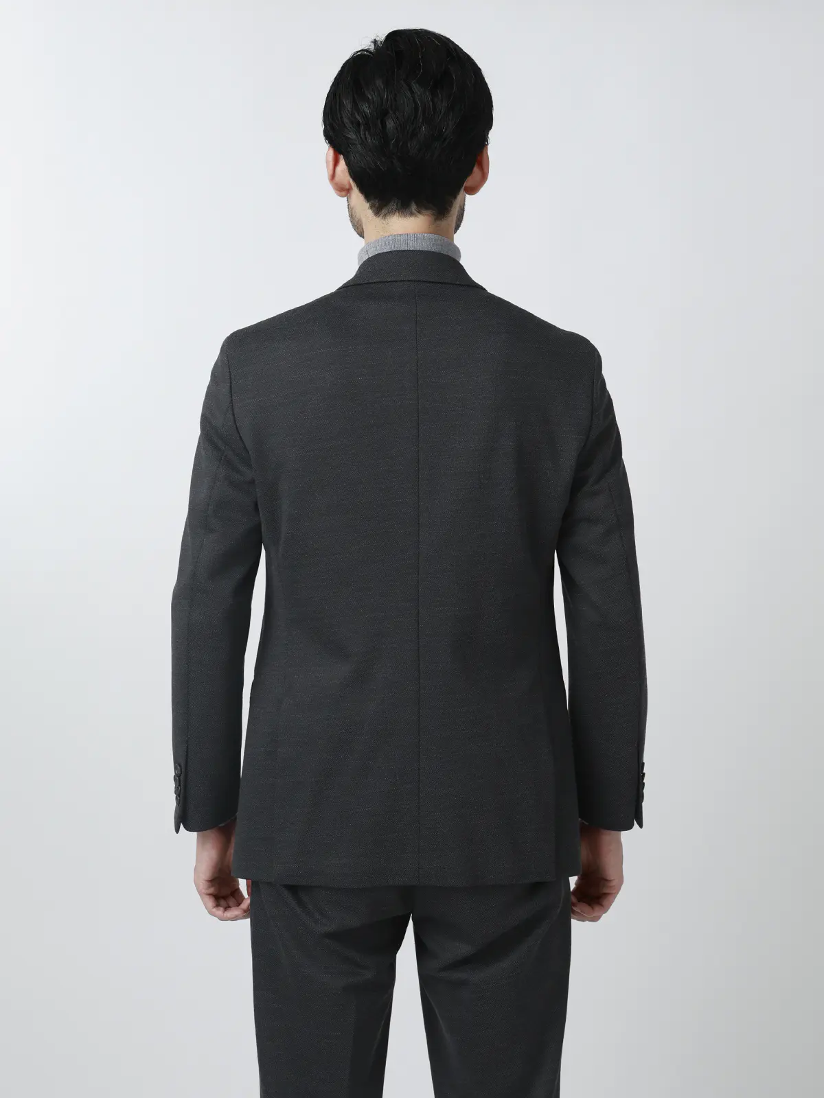 ジャケット/尾州/ウォッシャブル/ストレッチ/ツイル調ジャージー/織柄/CR03 グレー S