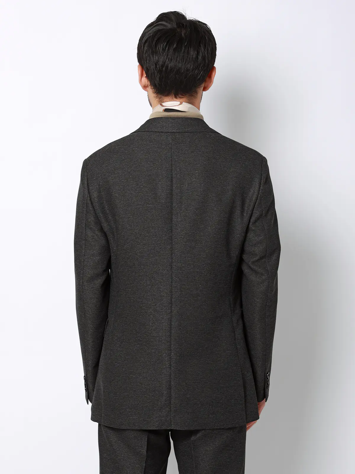 涼しい最高ジャケット／ウォッシャブル／ストレッチ／からみ織り／織柄／CH28 グレー S