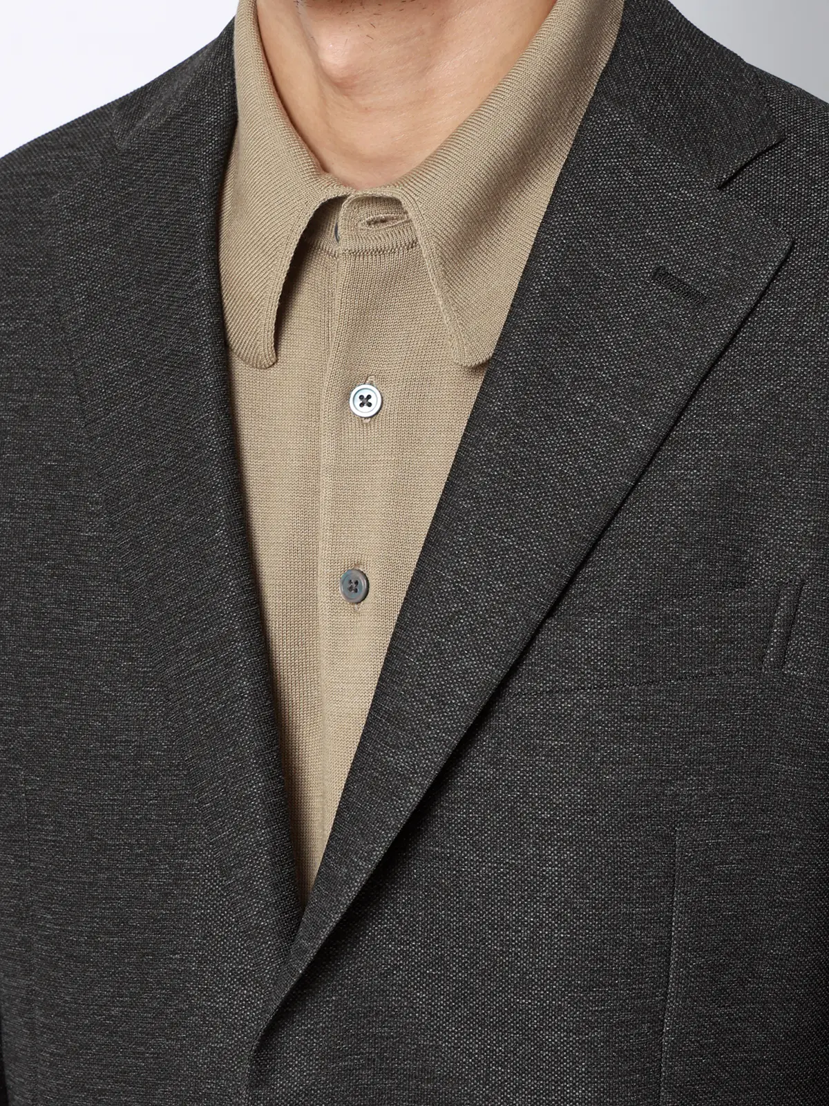 涼しい最高ジャケット／ウォッシャブル／ストレッチ／からみ織り／織柄／CH28 グレー S