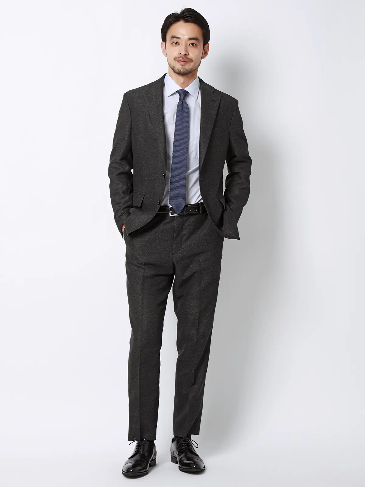 涼しい最高ジャケット／ウォッシャブル／ストレッチ／からみ織り／織柄／CH28 グレー S