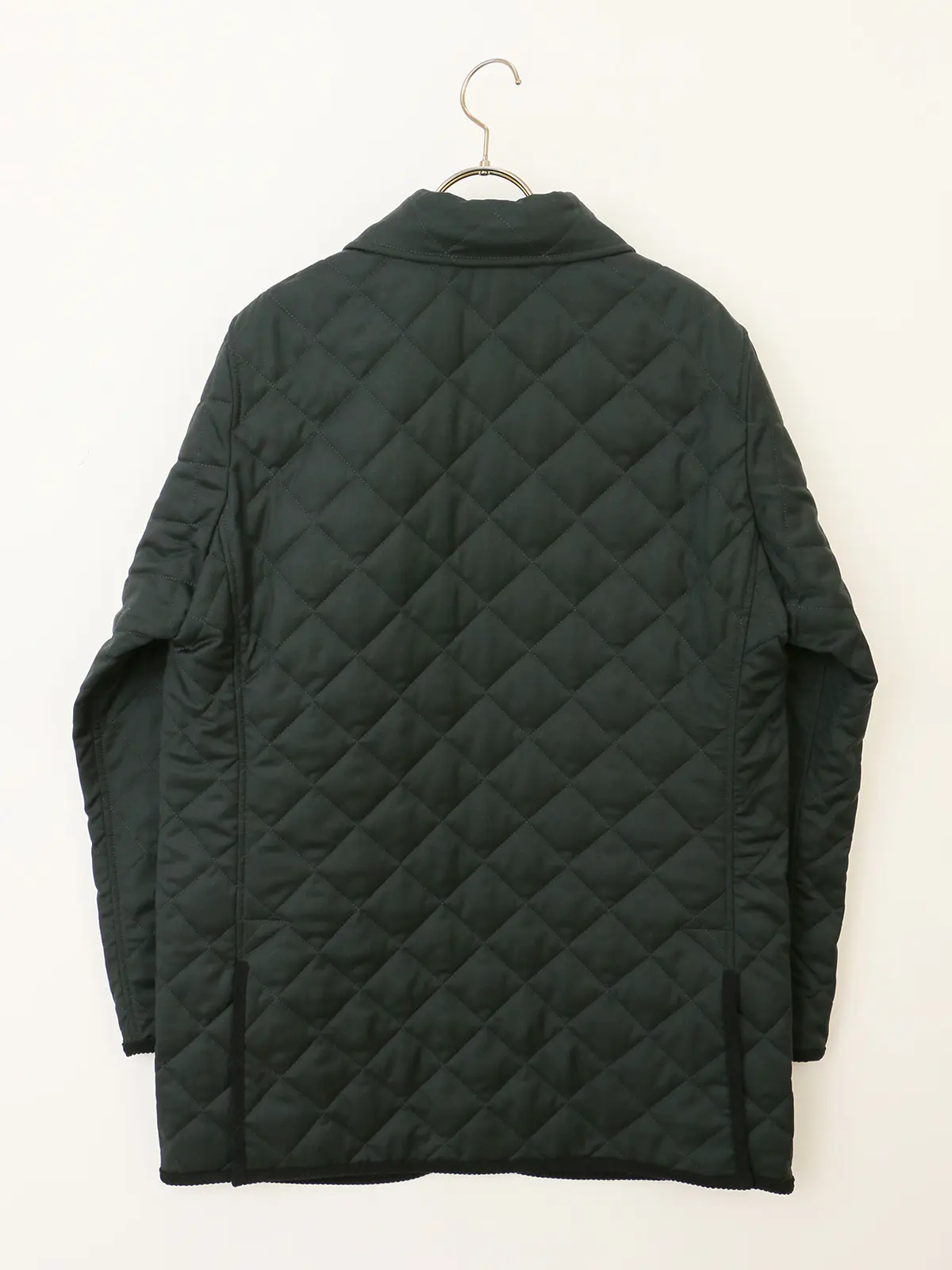 キルティングアウター／CANONICO／21μPRUNELLE／ウール／無地 グリーン 3L