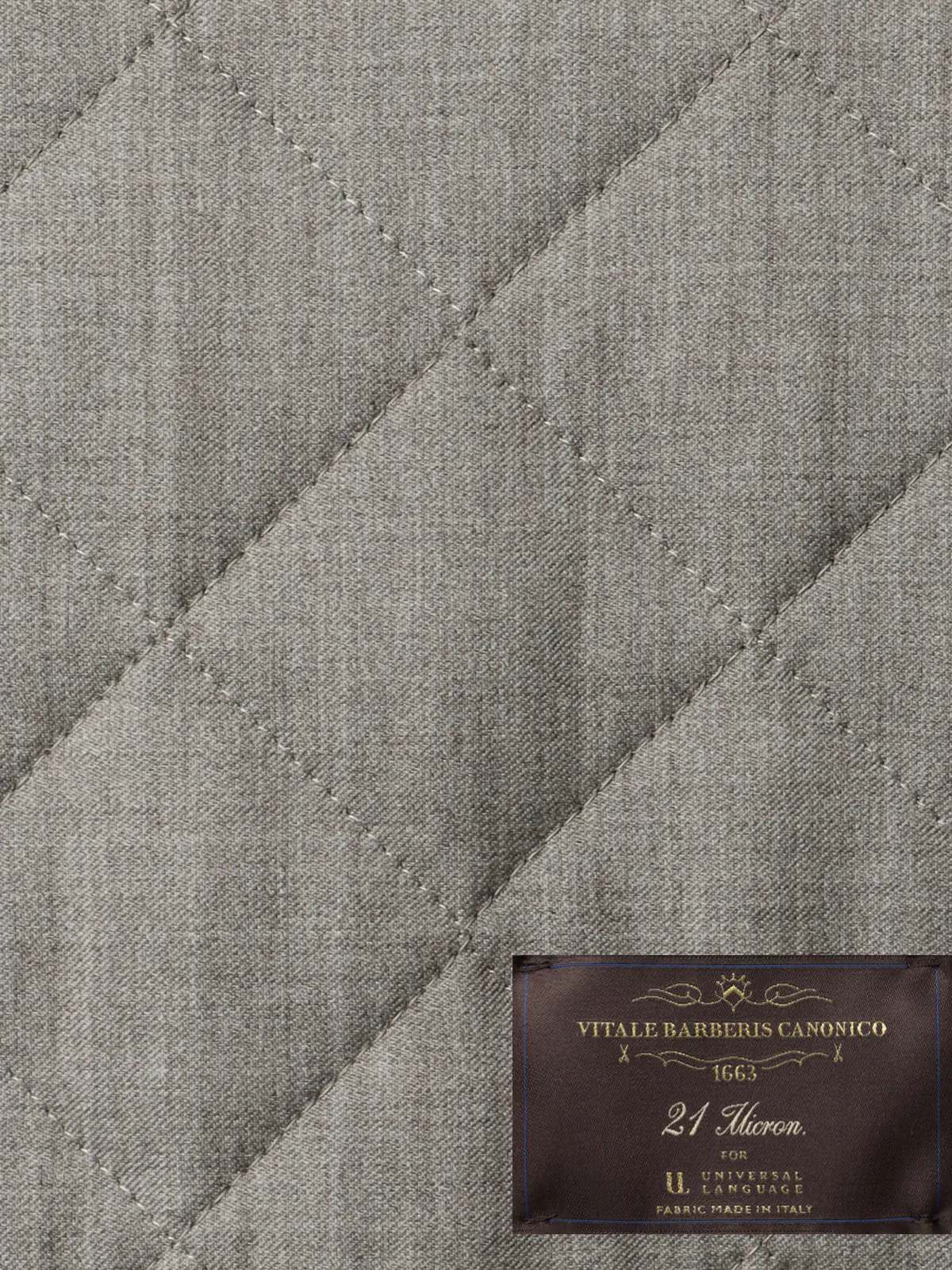 キルティングアウター/CANONICO/21μPRUNELLE/ウール/無地 ベージュ S