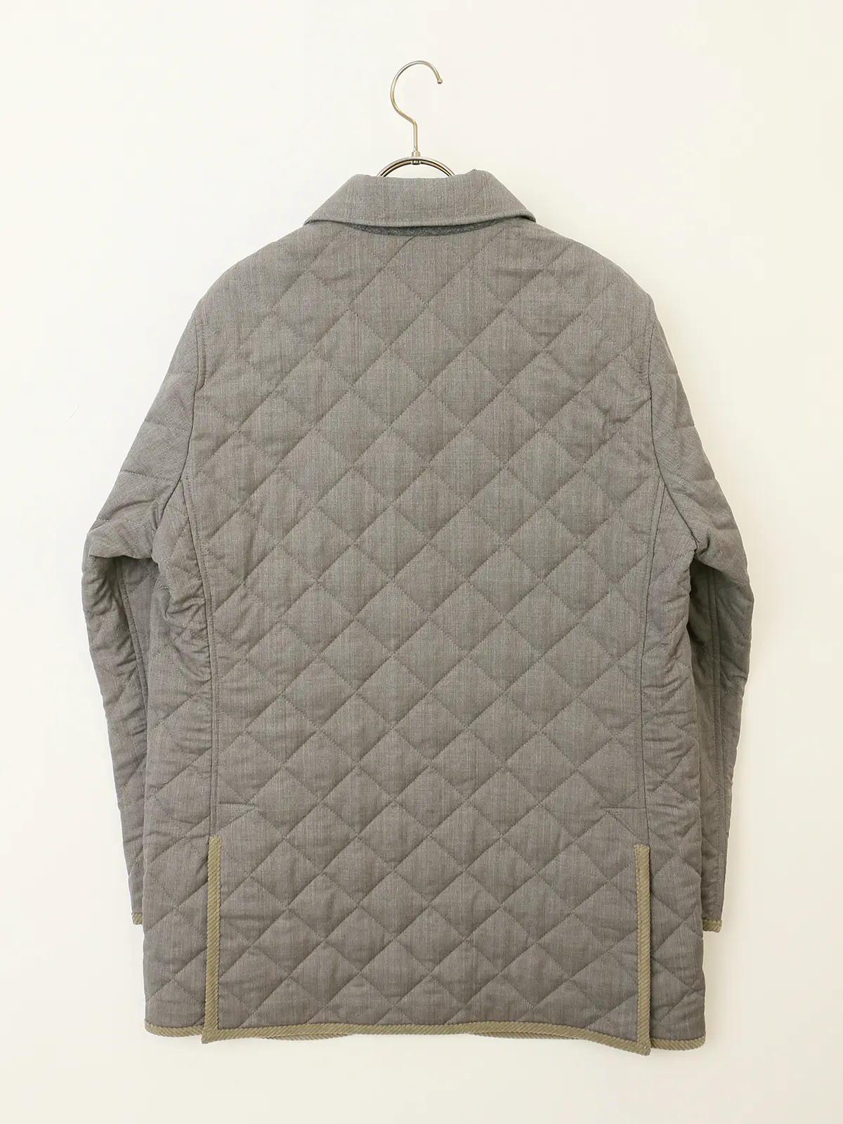 キルティングアウター/CANONICO/21μPRUNELLE/ウール/無地 ベージュ S