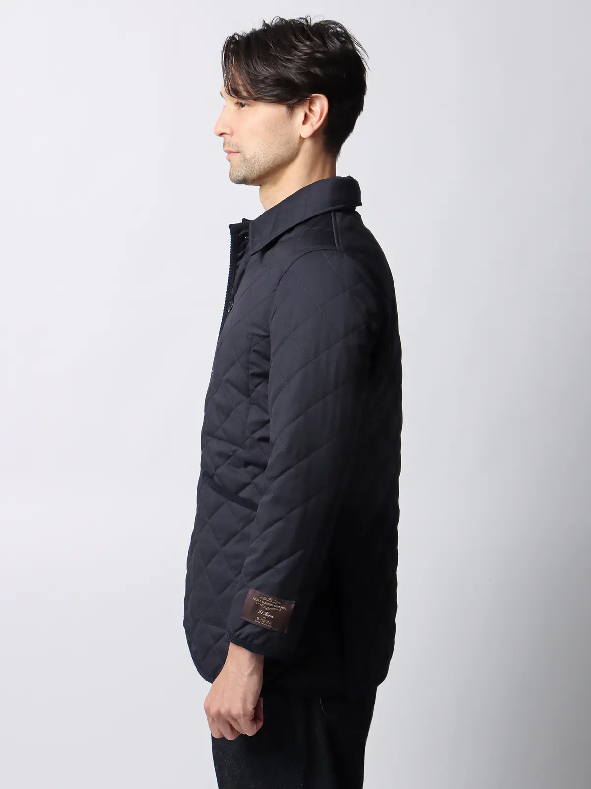 キルティングアウター/CANONICO/21μPRUNELLE/ウール/無地 ネイビー S