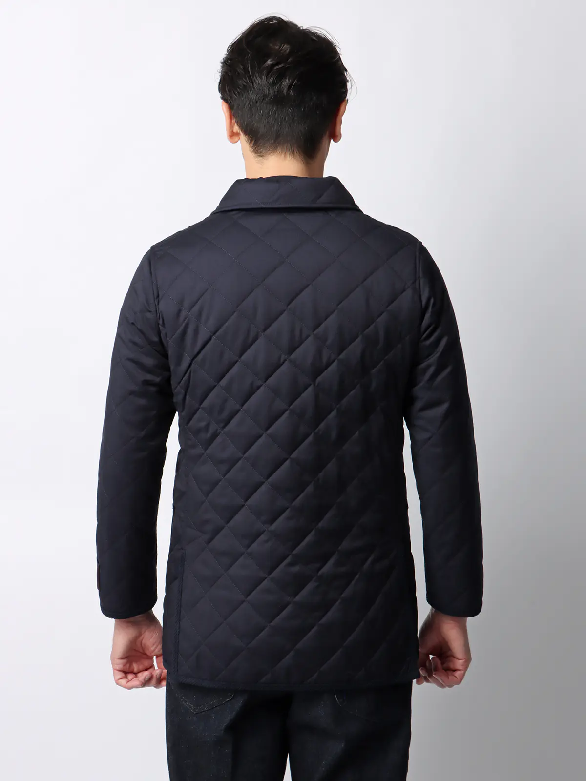 キルティングアウター/CANONICO/21μPRUNELLE/ウール/無地 ネイビー S