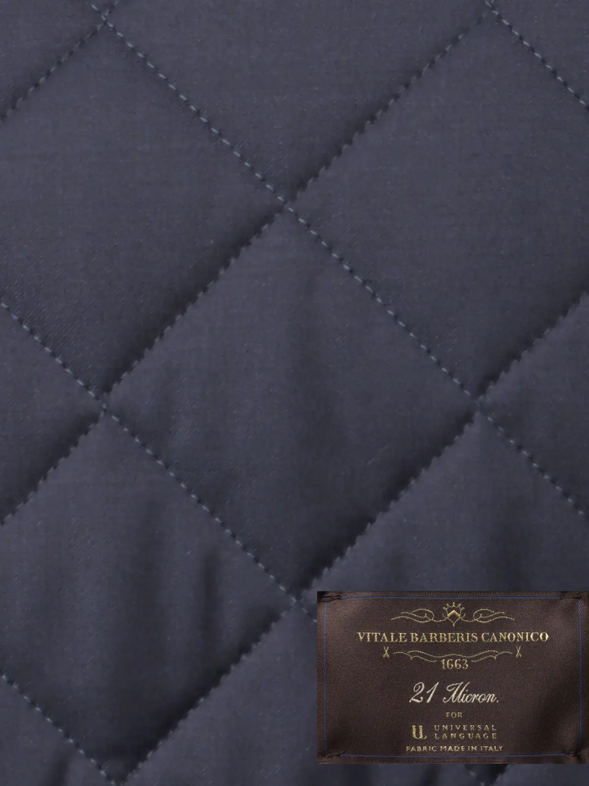 キルティングアウター/CANONICO/21μPRUNELLE/ウール/無地 ネイビー S