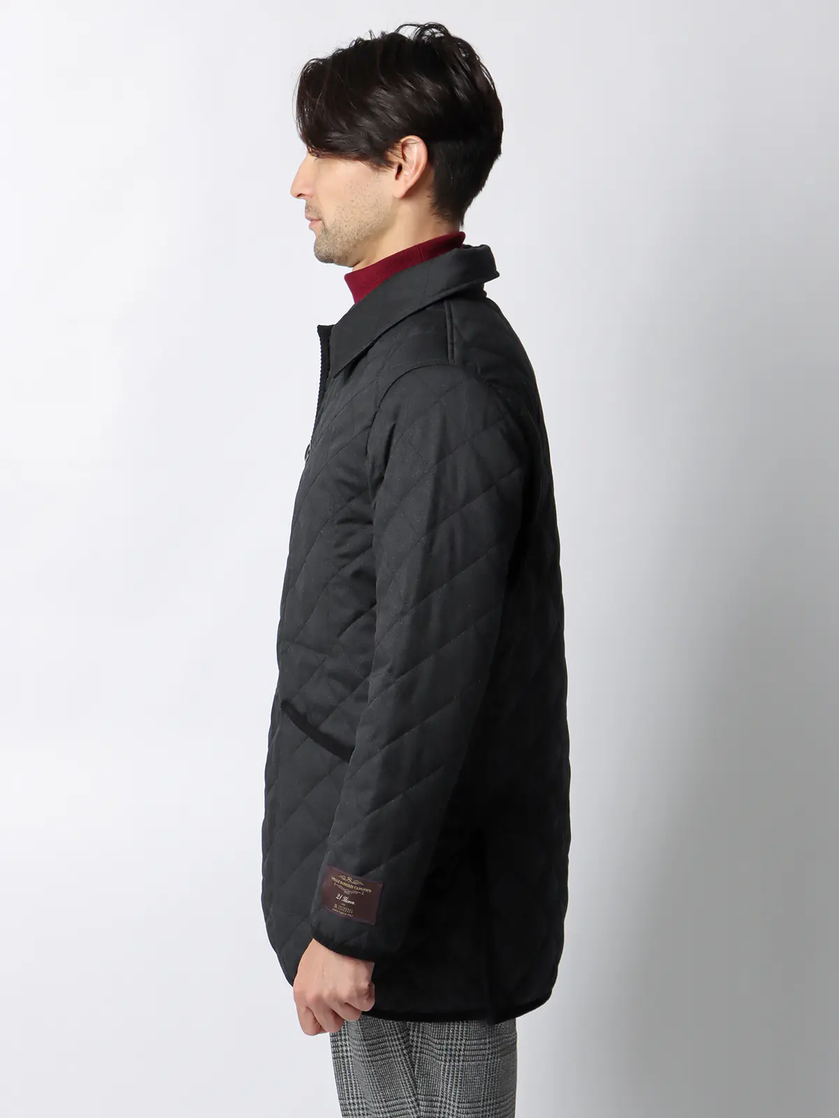 キルティングアウター／CANONICO／21μPRUNELLE／ウール／無地 グレー 3L