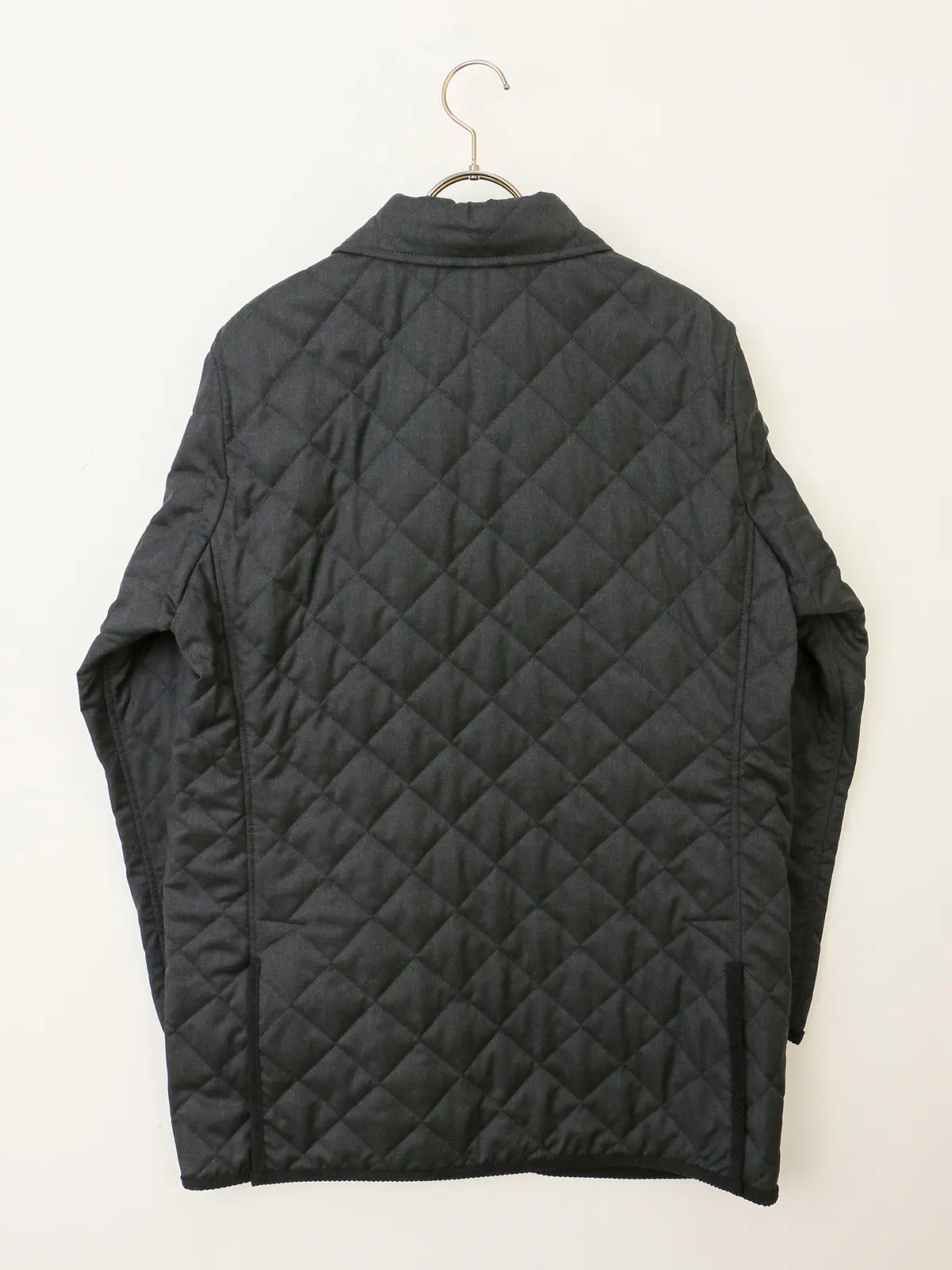 キルティングアウター／CANONICO／21μPRUNELLE／ウール／無地 グレー 3L