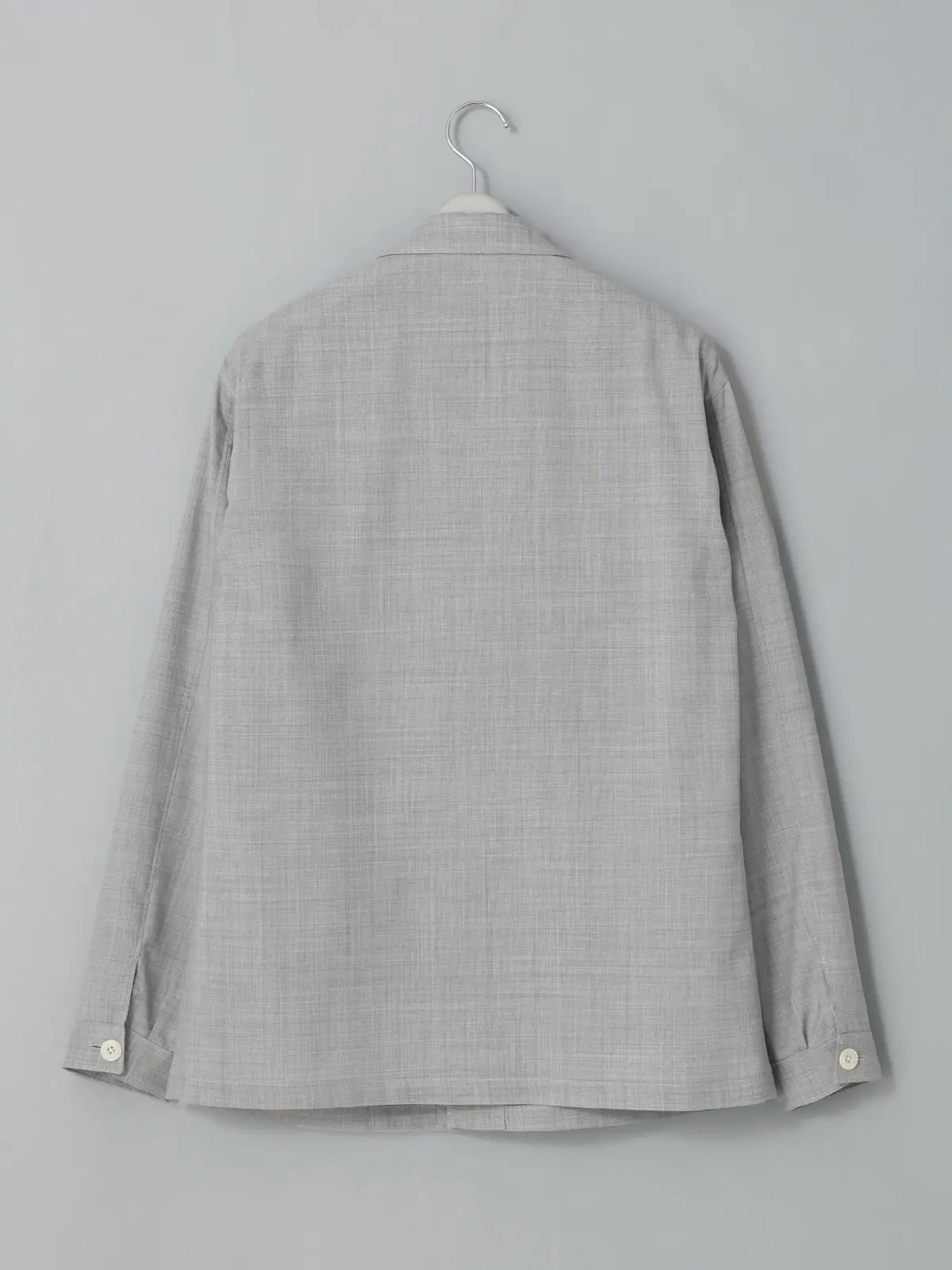 GOOVI／カバーオールジャケット／SUPER100’sウールトロピカル／無地 ライトグレー 1
