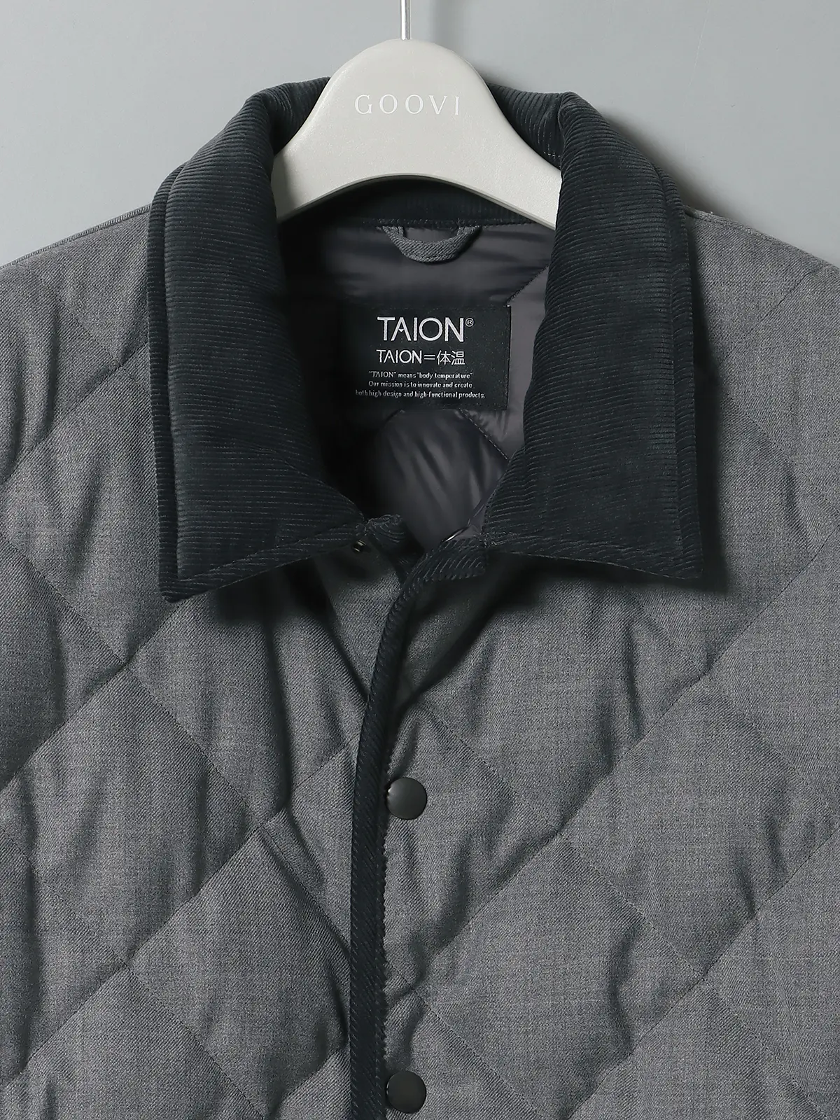 【9／12～WEB先行販売スタート！】TAION×GOOVI／キルティングダウンジャケット グレー系 1