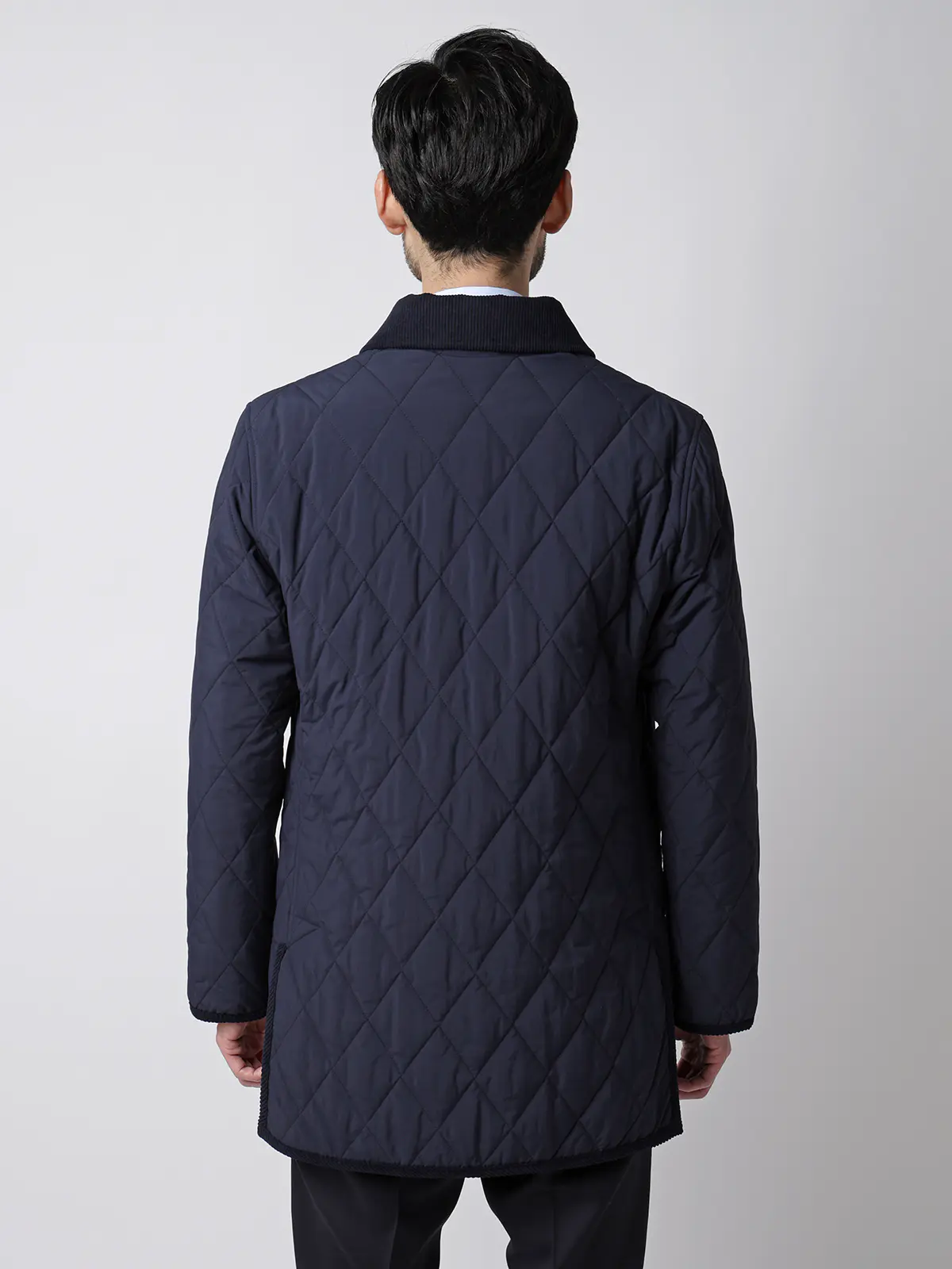 キルティングアウター/撥水/コーデュラナイロン/無地 ネイビー S