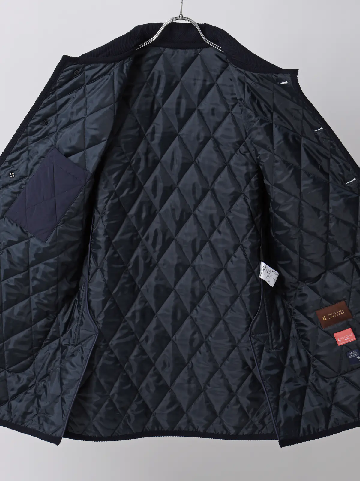 キルティングアウター/撥水/コーデュラナイロン/無地 ネイビー S