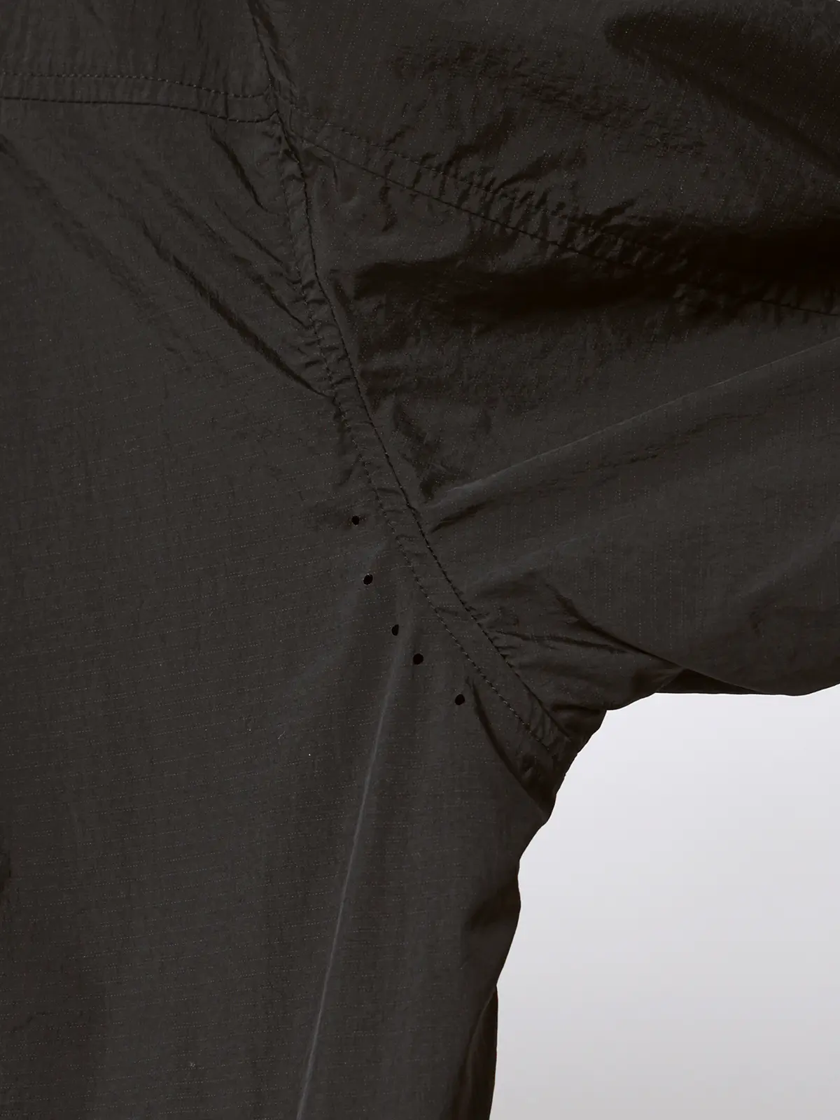 FLAT/Vカラーアウター/ウォッシャブル/UVカット/軽量/ナイロンワッシャー/無地 ブラック M