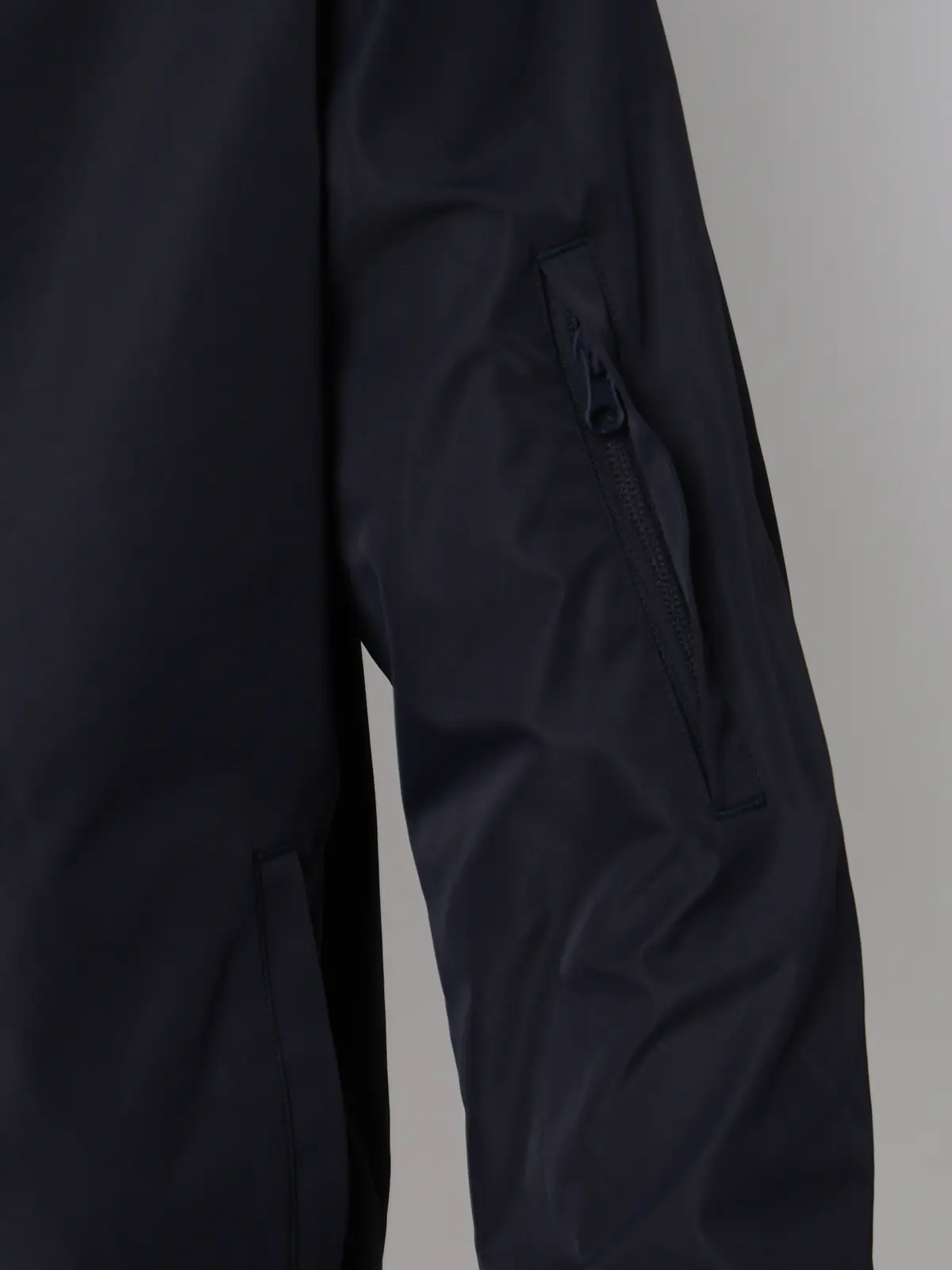 FLAT／アウター／MA-1／ウォッシャブル／ストレッチ／速乾／シルキーツイル／無地 ネイビー M