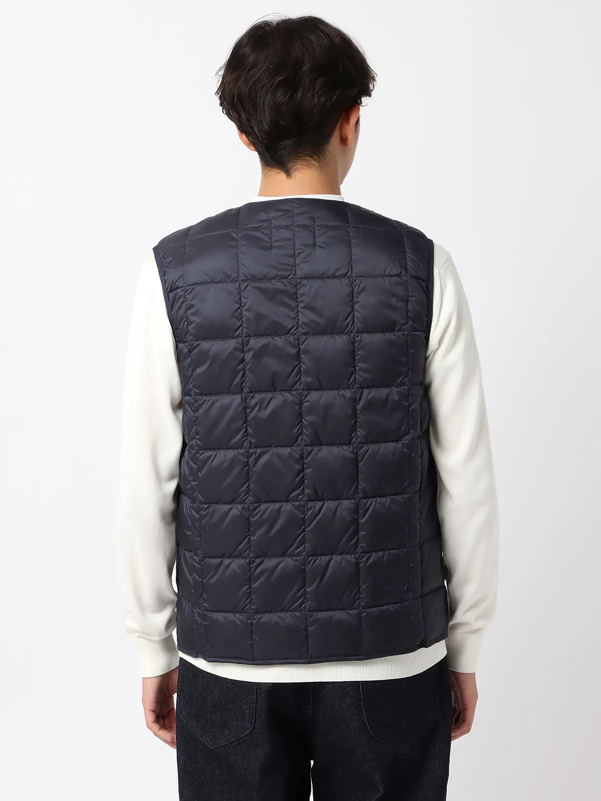 インナーダウンベスト/TAION/ナイロン ネイビー S