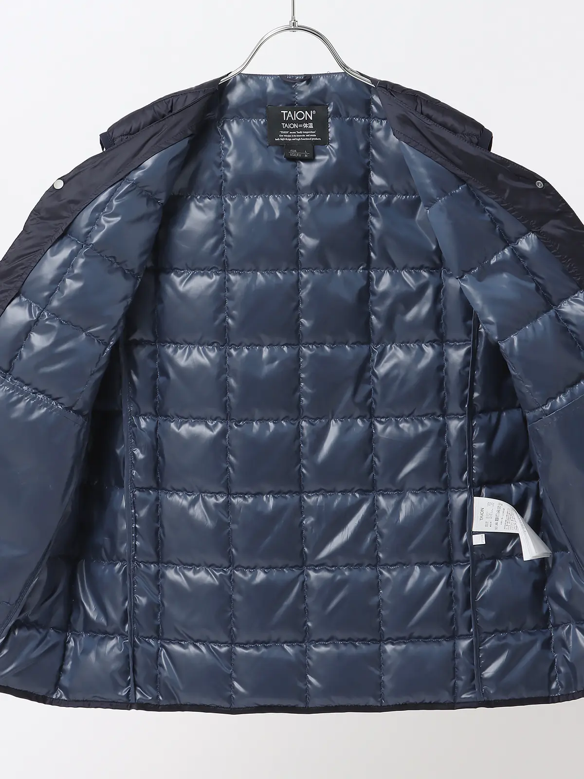 インナーダウンベスト/TAION/ナイロン ネイビー S