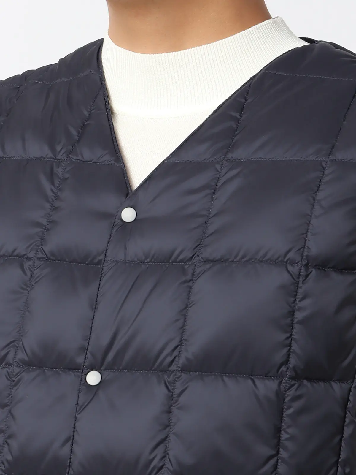 インナーダウンベスト/TAION/ナイロン ネイビー S