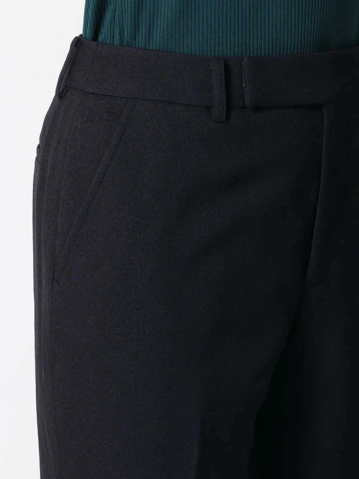 テーパードパンツ／ウォッシャブル／ストレッチ／ウールライクポリエステル／無地 パープル 36(7号）