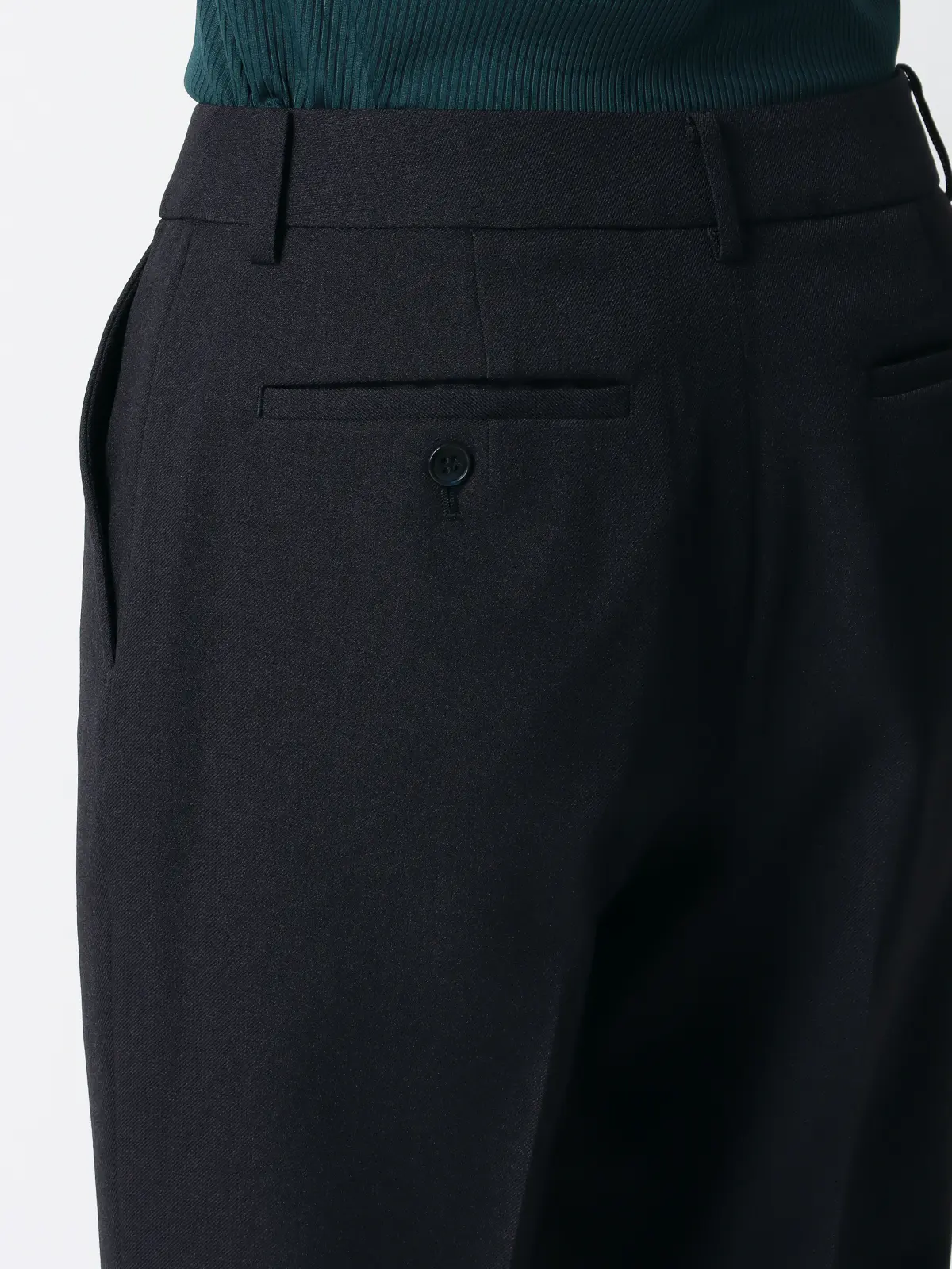 テーパードパンツ／ウォッシャブル／ストレッチ／ウールライクポリエステル／無地 パープル 36(7号）