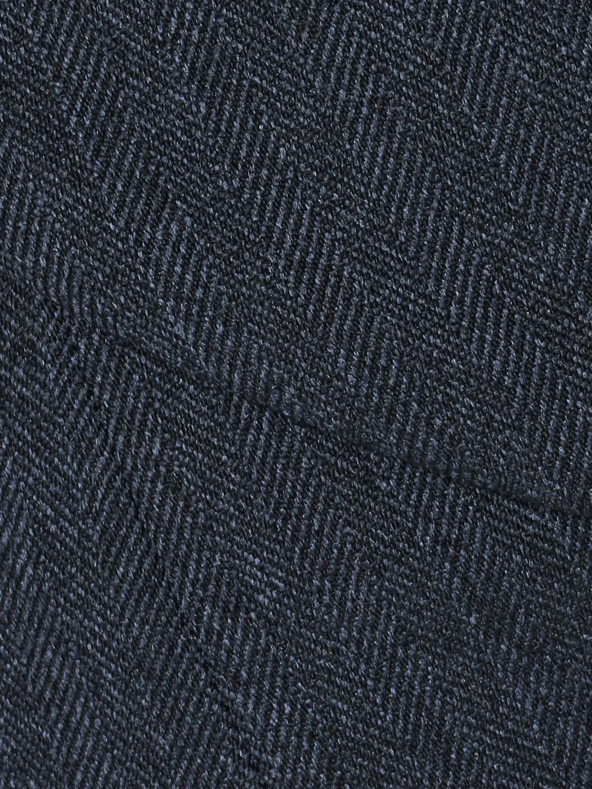 セミフレアパンツ/ウォッシャブル/ストレッチ/防シワ/ウールライクポリエステル/ヘリンボーン ネイビー 36(7号)